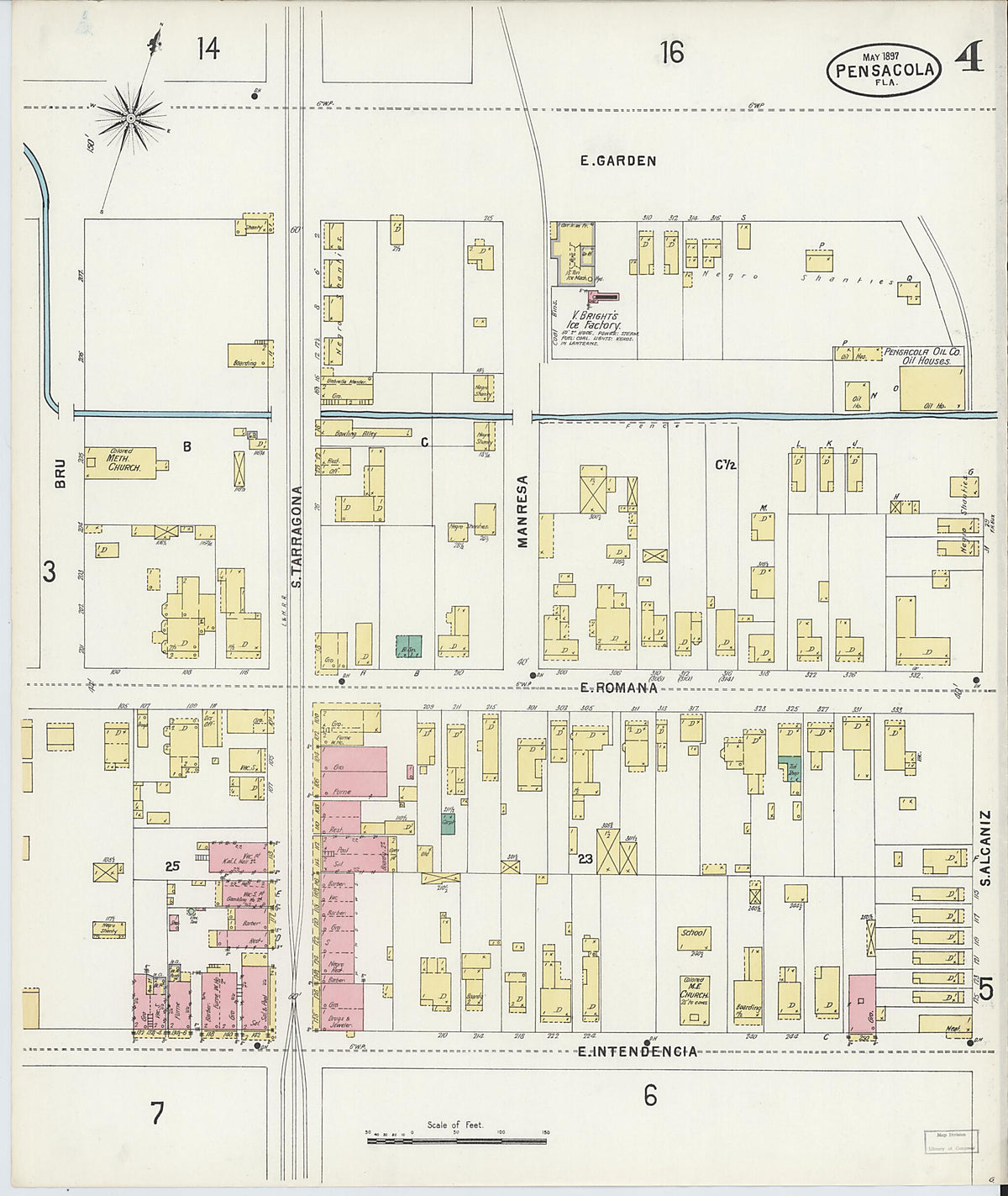 Pensacola, Escambia County, Florida 1897 (Sheet 4) by Relic Map Company