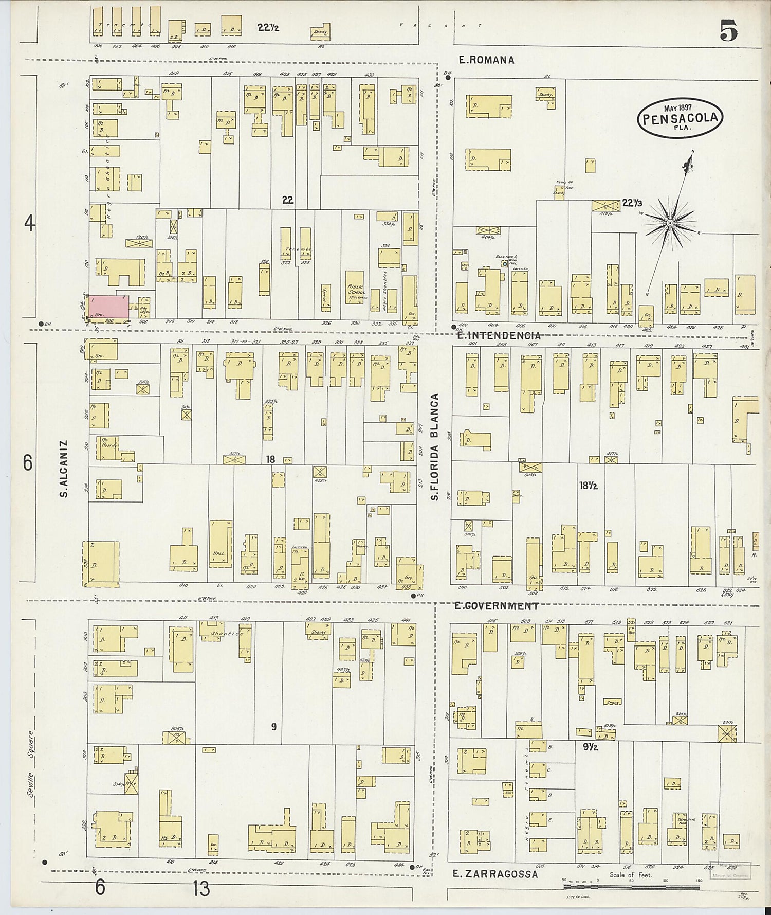 This old map of Woolsey, Escambia County, Florida was created by Sanborn Map Company in 1897