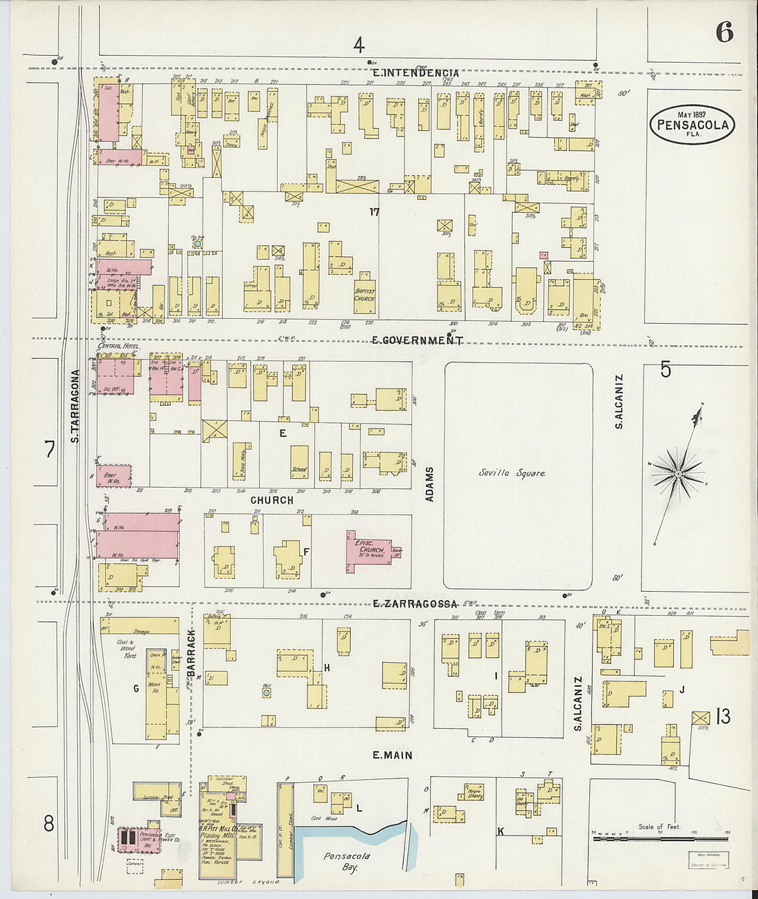 This old map of Woolsey, Escambia County, Florida was created by Sanborn Map Company in 1897