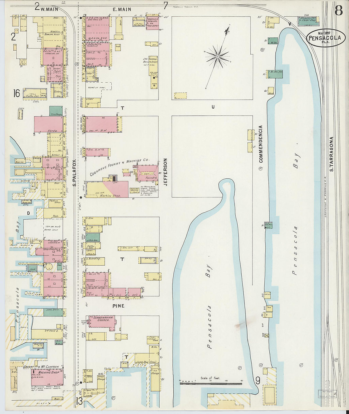 Pensacola, Escambia County, Florida 1897 (Sheet 8) by Relic Map Company