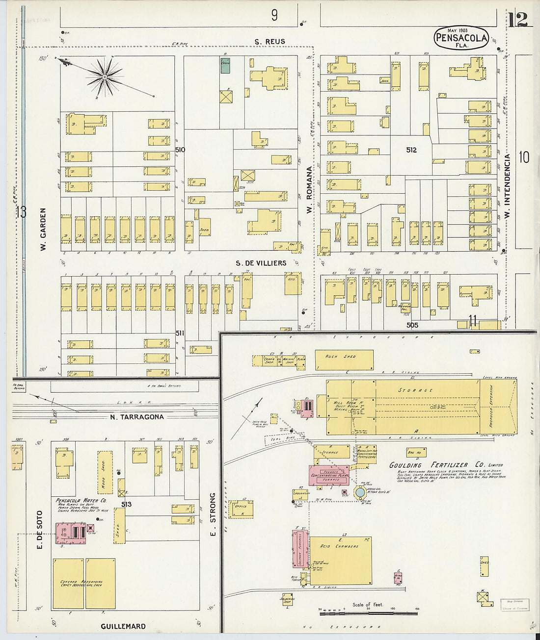 This old map of Woolsey, Escambia County, Florida was created by Sanborn Map Company in 1903