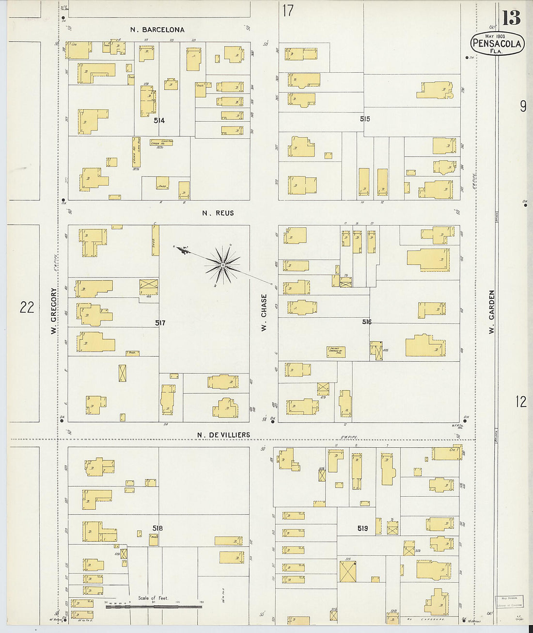 This old map of Woolsey, Escambia County, Florida was created by Sanborn Map Company in 1903