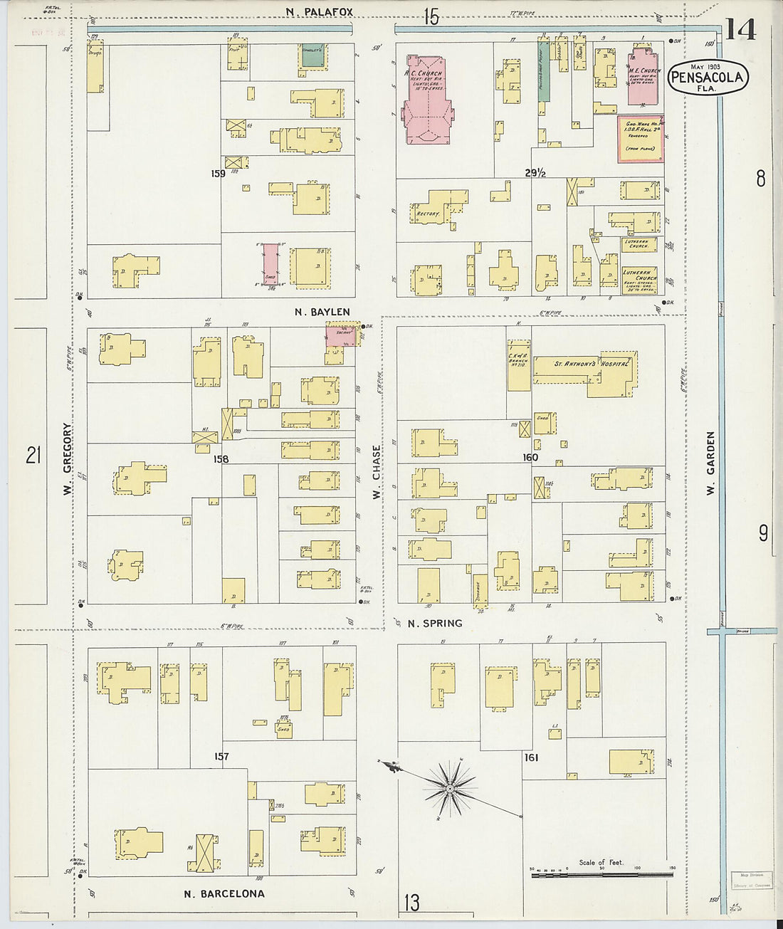 This old map of Woolsey, Escambia County, Florida was created by Sanborn Map Company in 1903