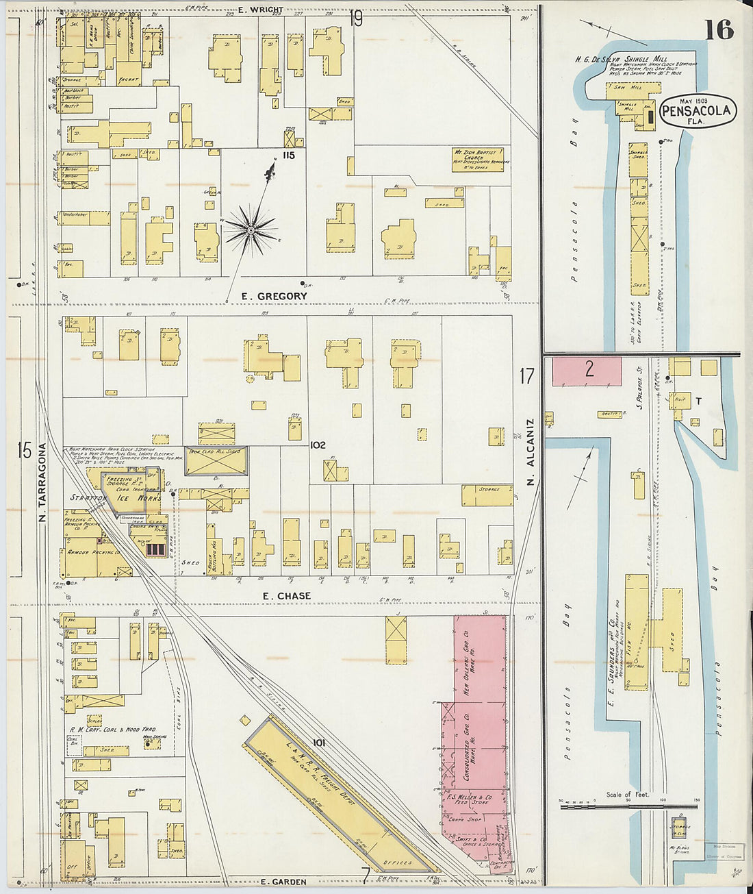 This old map of Woolsey, Escambia County, Florida was created by Sanborn Map Company in 1903