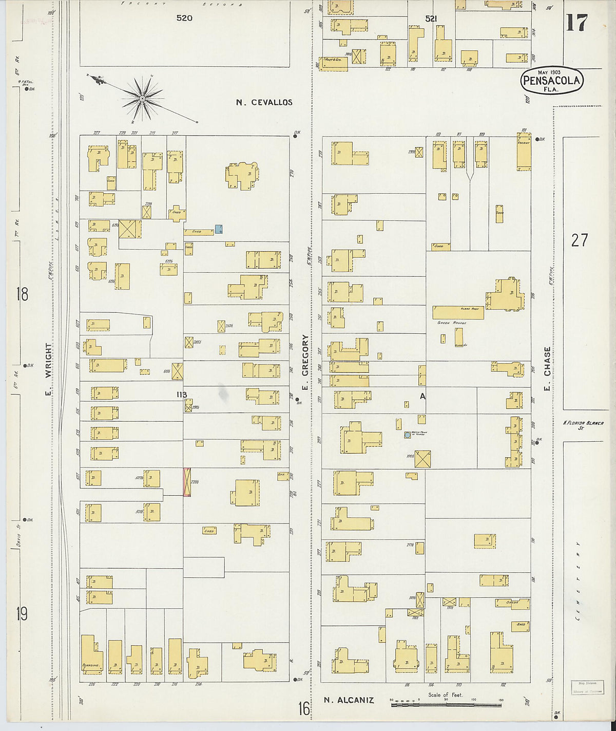 Pensacola, Escambia County, Florida 1903 (Sheet 17) by Relic Map Company
