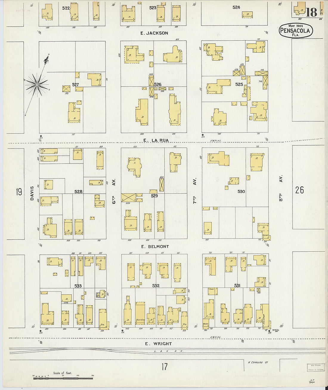 This old map of Woolsey, Escambia County, Florida was created by Sanborn Map Company in 1903