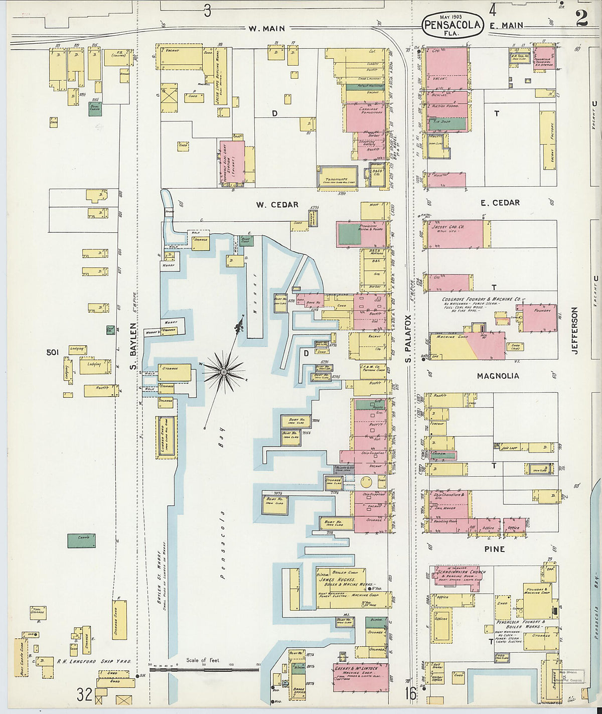 Pensacola, Escambia County, Florida 1903 (Sheet 2) by Relic Map Company