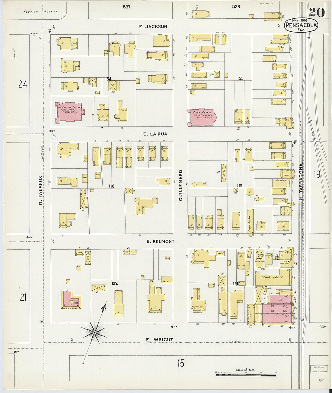 This old map of Woolsey, Escambia County, Florida was created by Sanborn Map Company in 1903