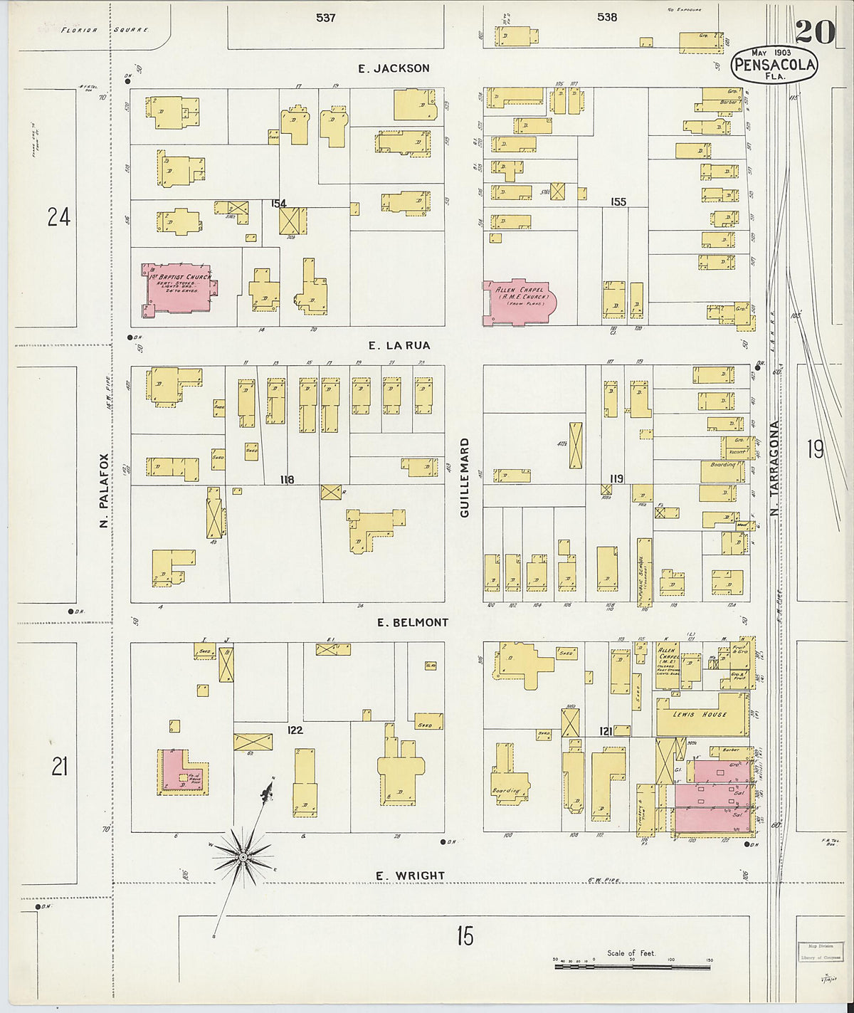 Pensacola, Escambia County, Florida 1903 (Sheet 20) by Relic Map Company