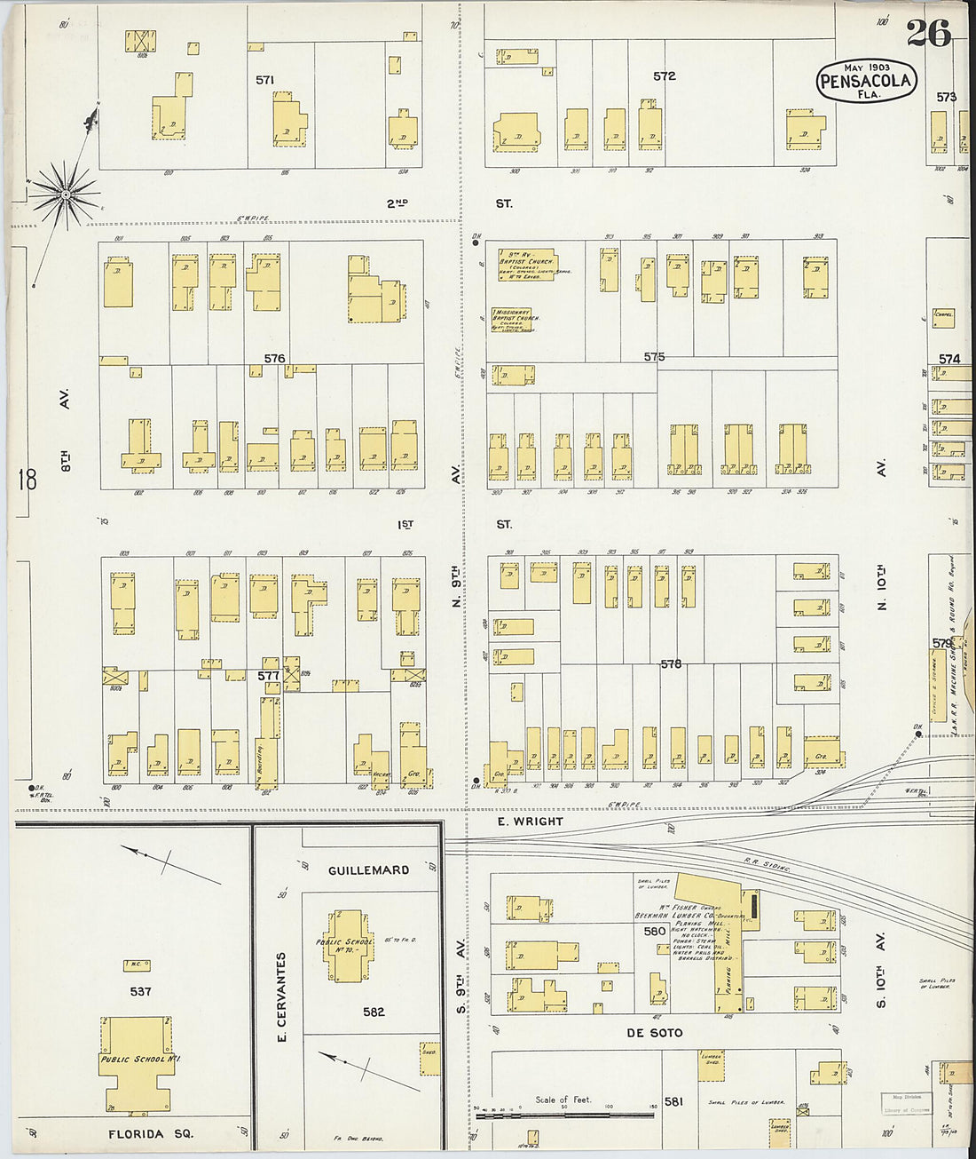 This old map of Woolsey, Escambia County, Florida was created by Sanborn Map Company in 1903