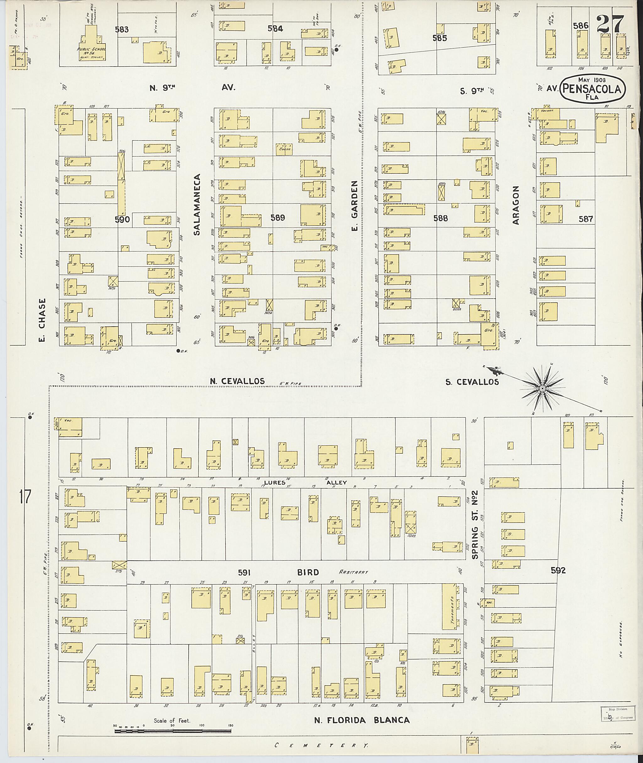 This old map of Woolsey, Escambia County, Florida was created by Sanborn Map Company in 1903