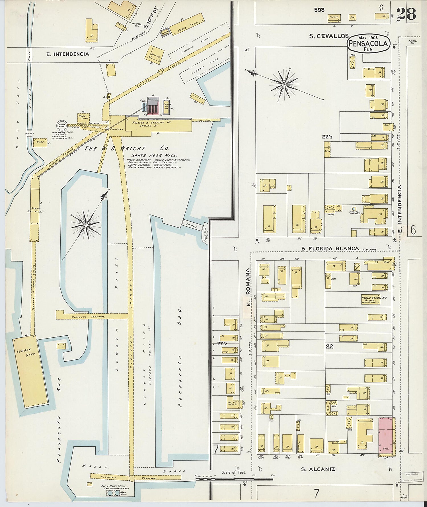 This old map of Woolsey, Escambia County, Florida was created by Sanborn Map Company in 1903