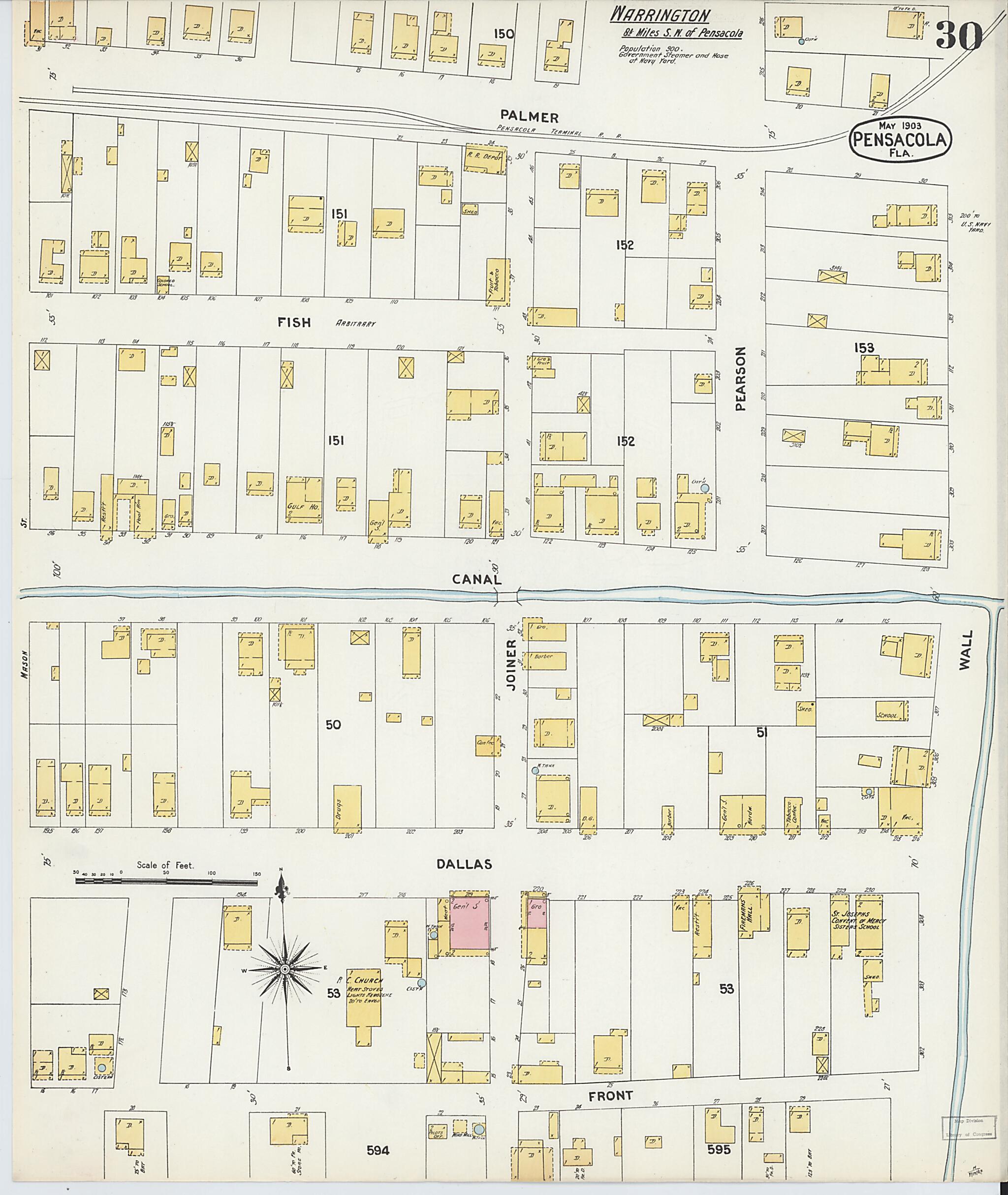 This old map of Woolsey, Escambia County, Florida was created by Sanborn Map Company in 1903