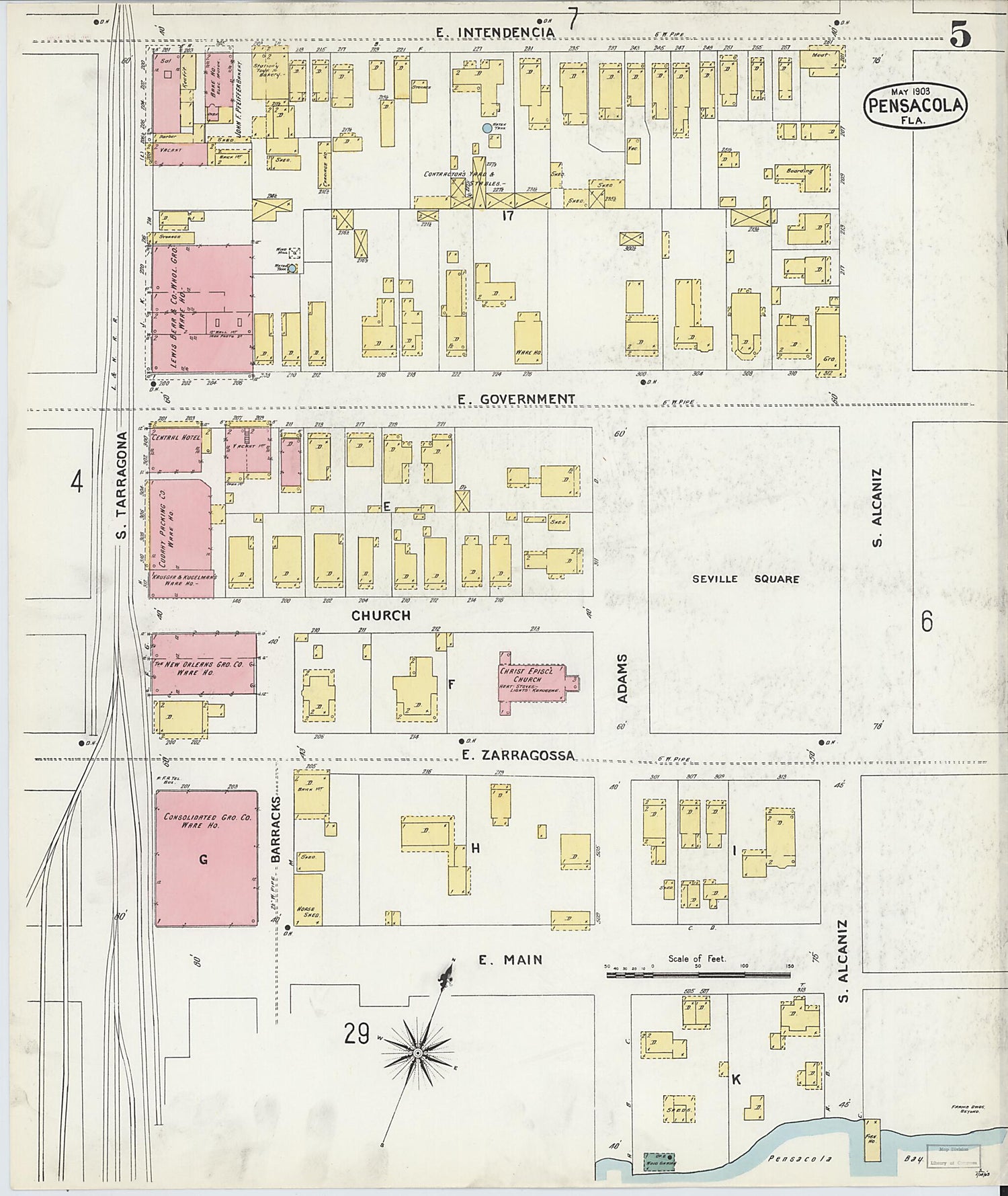 This old map of Woolsey, Escambia County, Florida was created by Sanborn Map Company in 1903