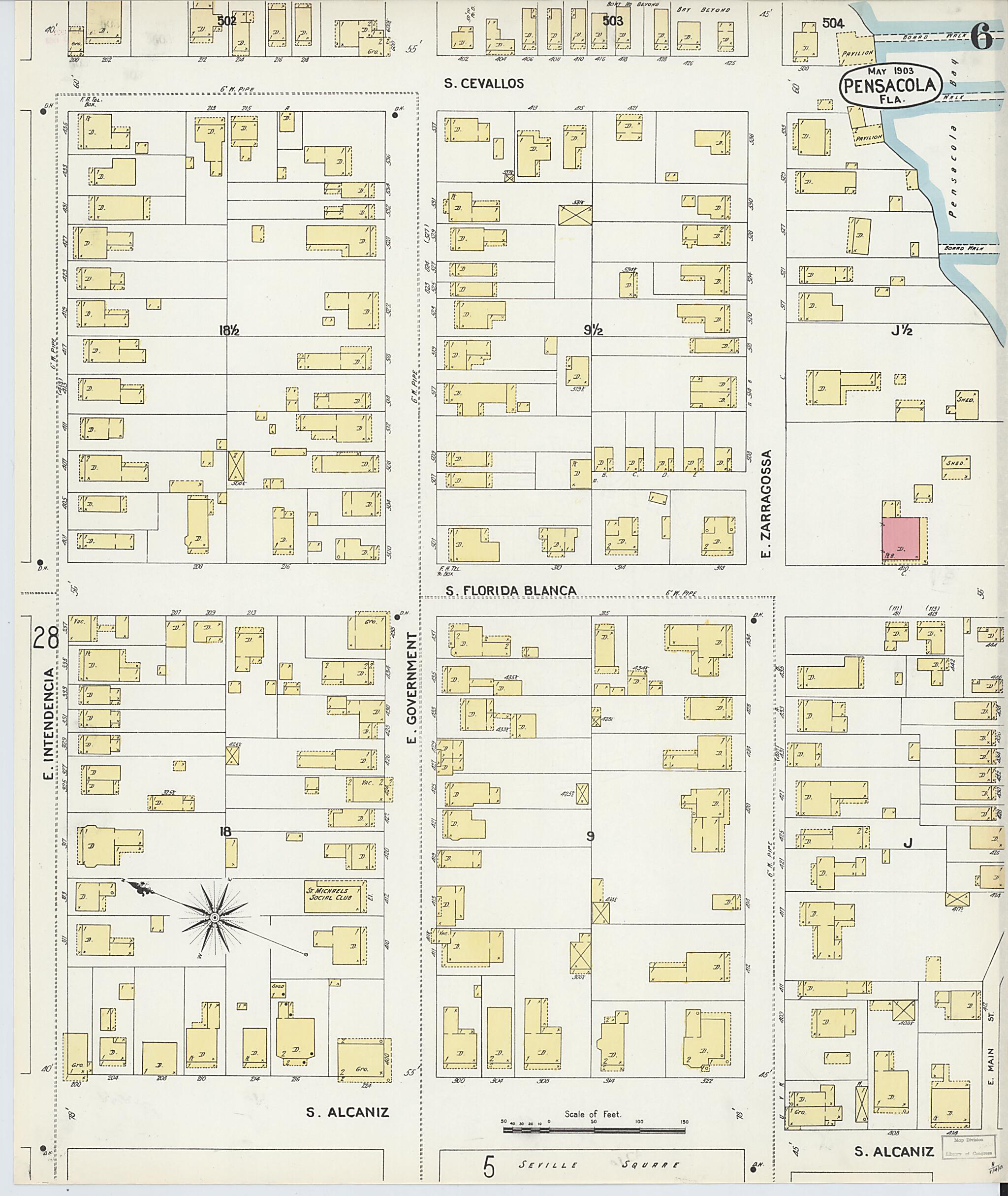 This old map of Woolsey, Escambia County, Florida was created by Sanborn Map Company in 1903