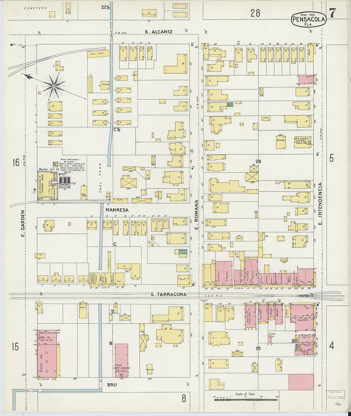 Pensacola, Escambia County, Florida 1903 (Sheet 7) by Relic Map Company