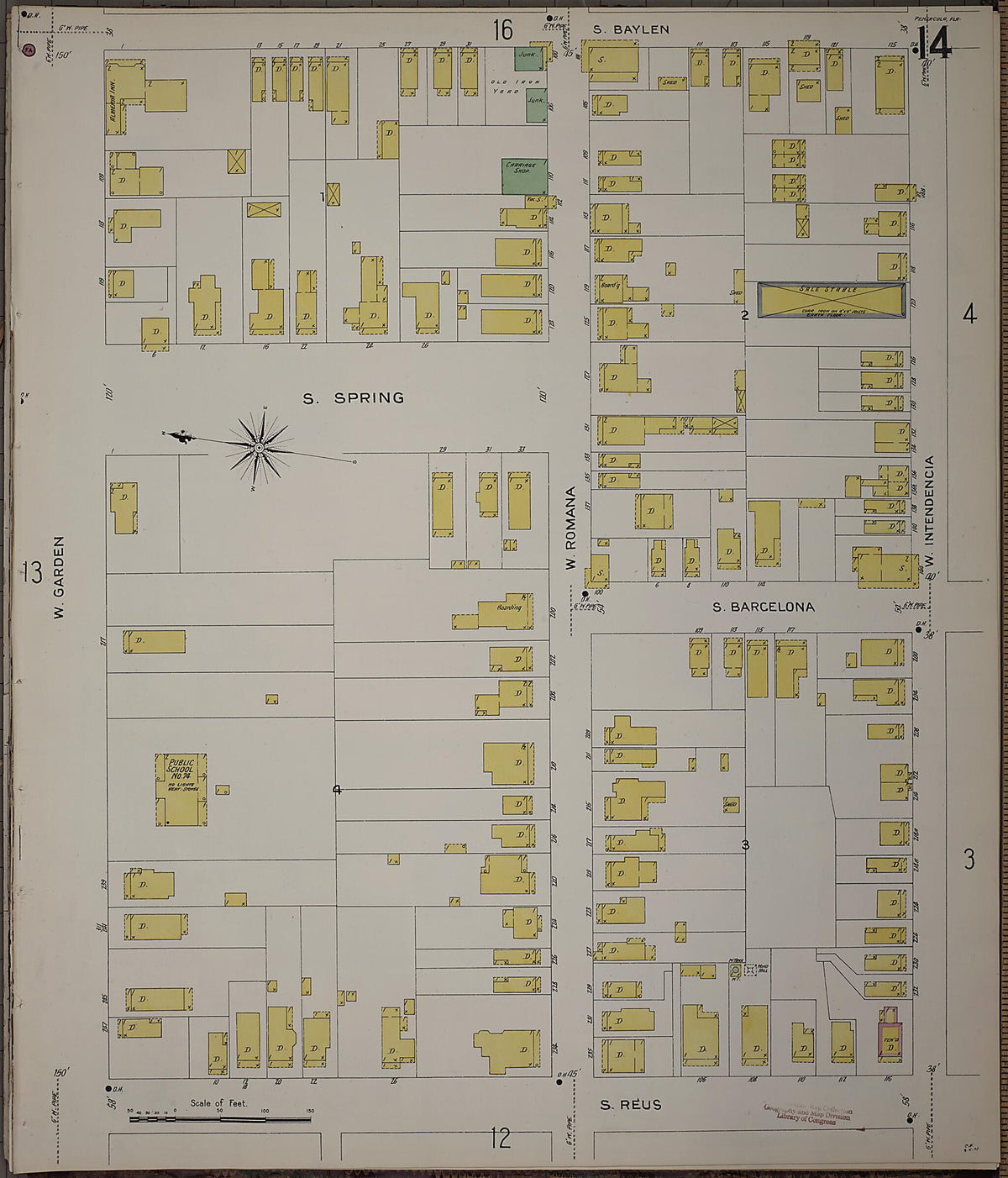 Pensacola, Escambia County, Florida 1907 (Sheet 15) by Relic Map Company