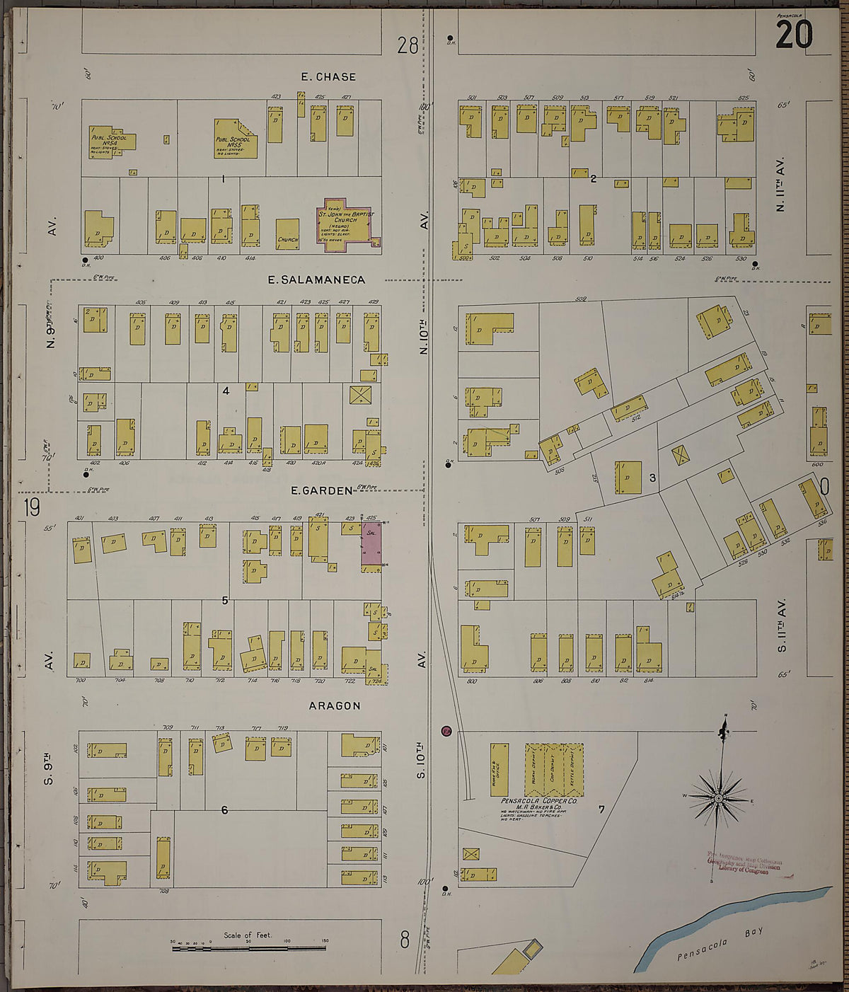 Pensacola, Escambia County, Florida 1907 (Sheet 21) by Relic Map Company