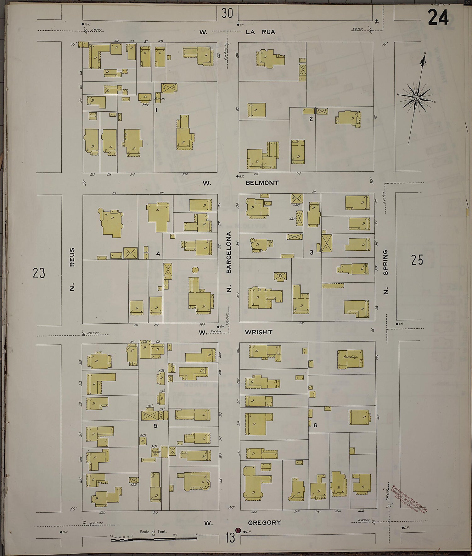 This old map of Pensacola, Escambia County, Florida was created by Sanborn Map Company in 1907