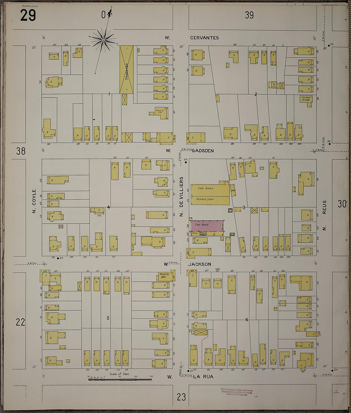 Pensacola, Escambia County, Florida 1907 (Sheet 30) by Relic Map Company