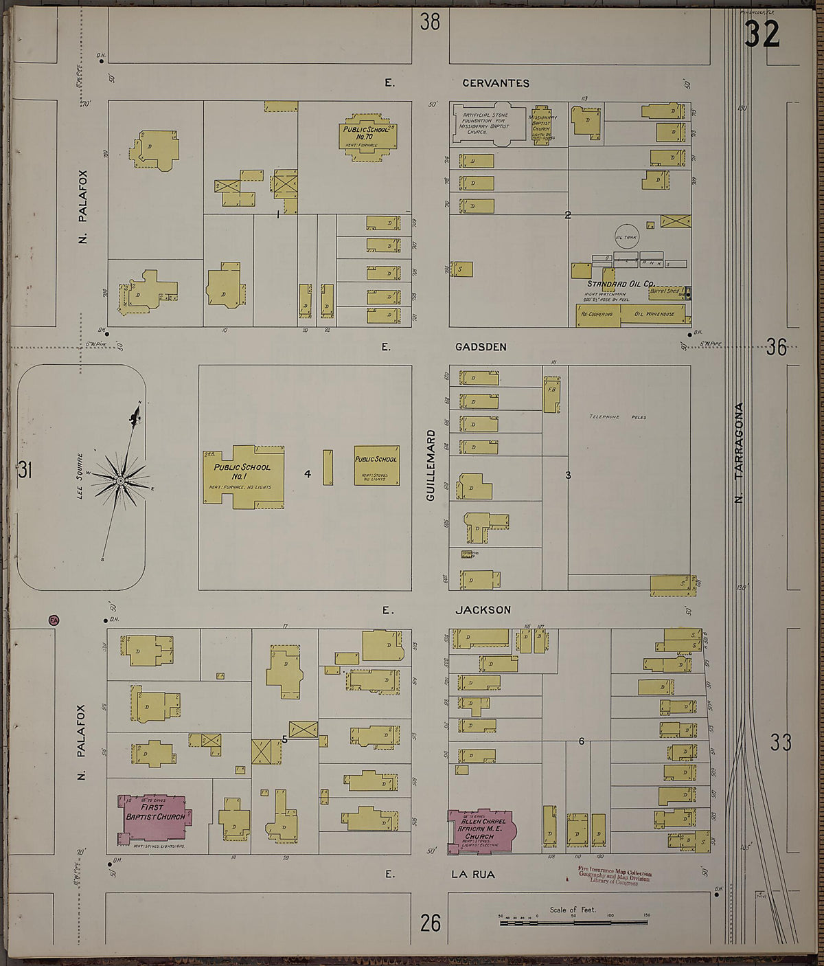 Pensacola, Escambia County, Florida 1907 (Sheet 33) by Relic Map Company