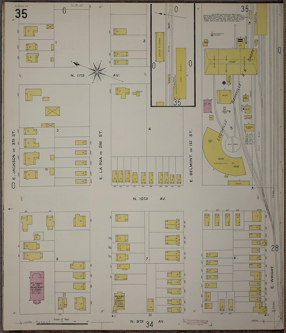 Pensacola, Escambia County, Florida 1907 (Sheet 36) by Relic Map Company