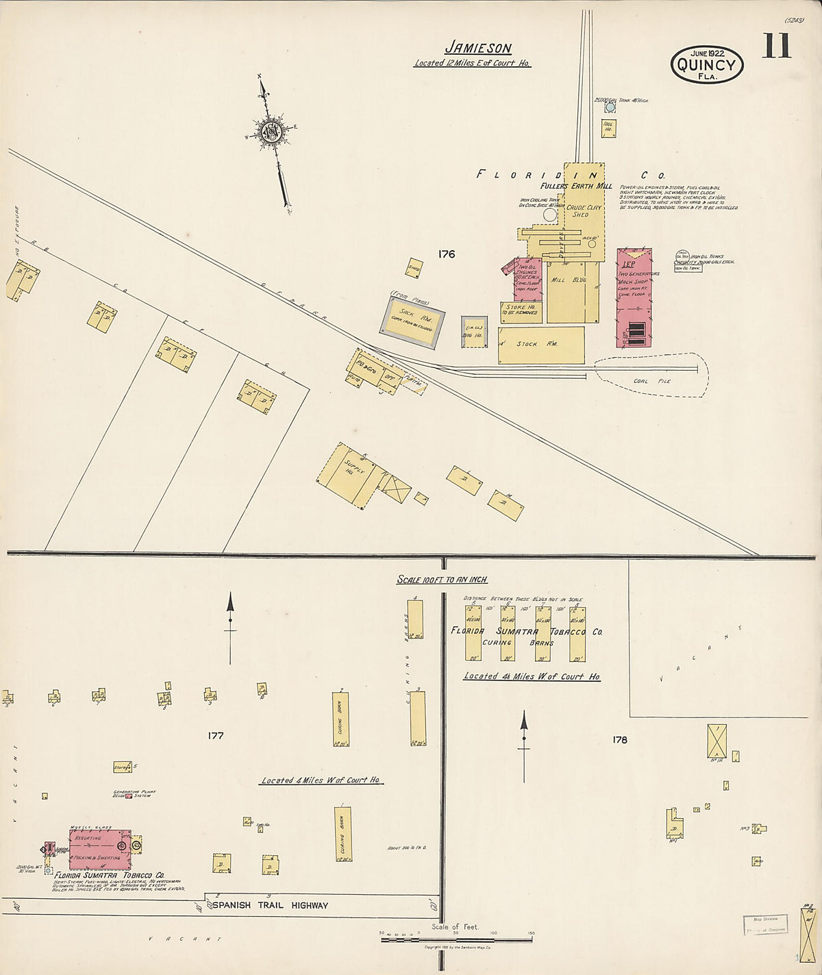 Quincy, Gadsden County, Florida 1922 (Sheet 11 of 11) by Relic Map Company