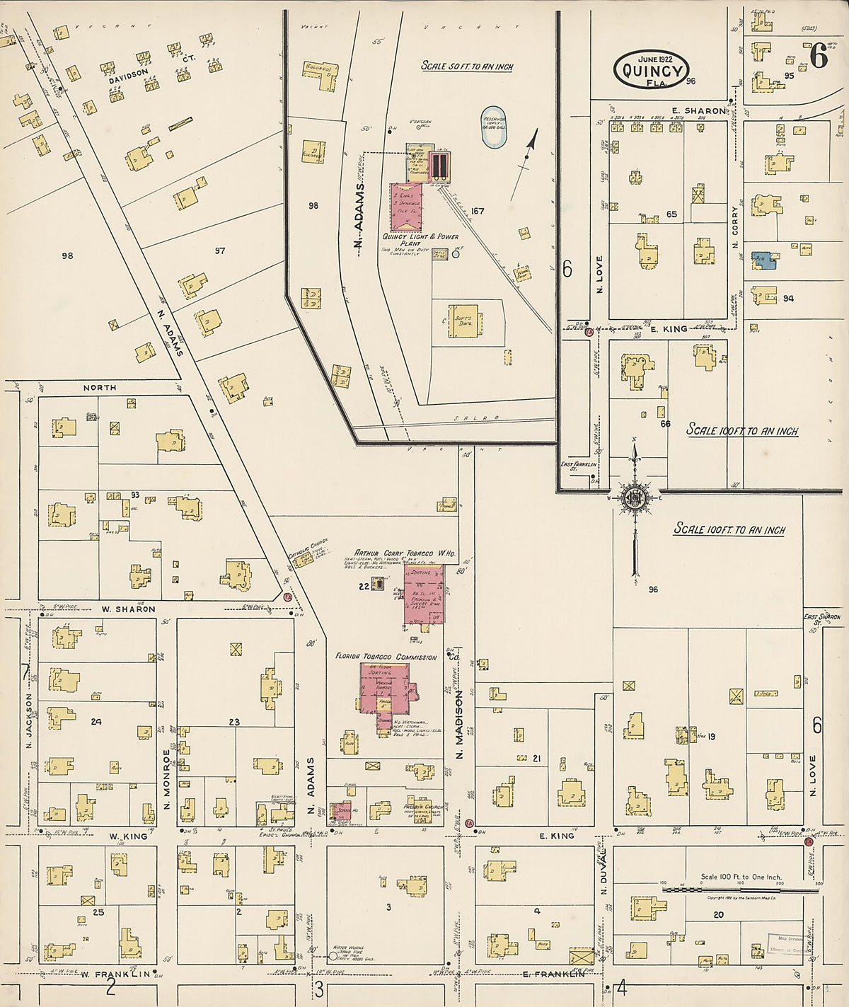 Quincy, Gadsden County, Florida 1922 (Sheet 6 of 11) by Relic Map Company