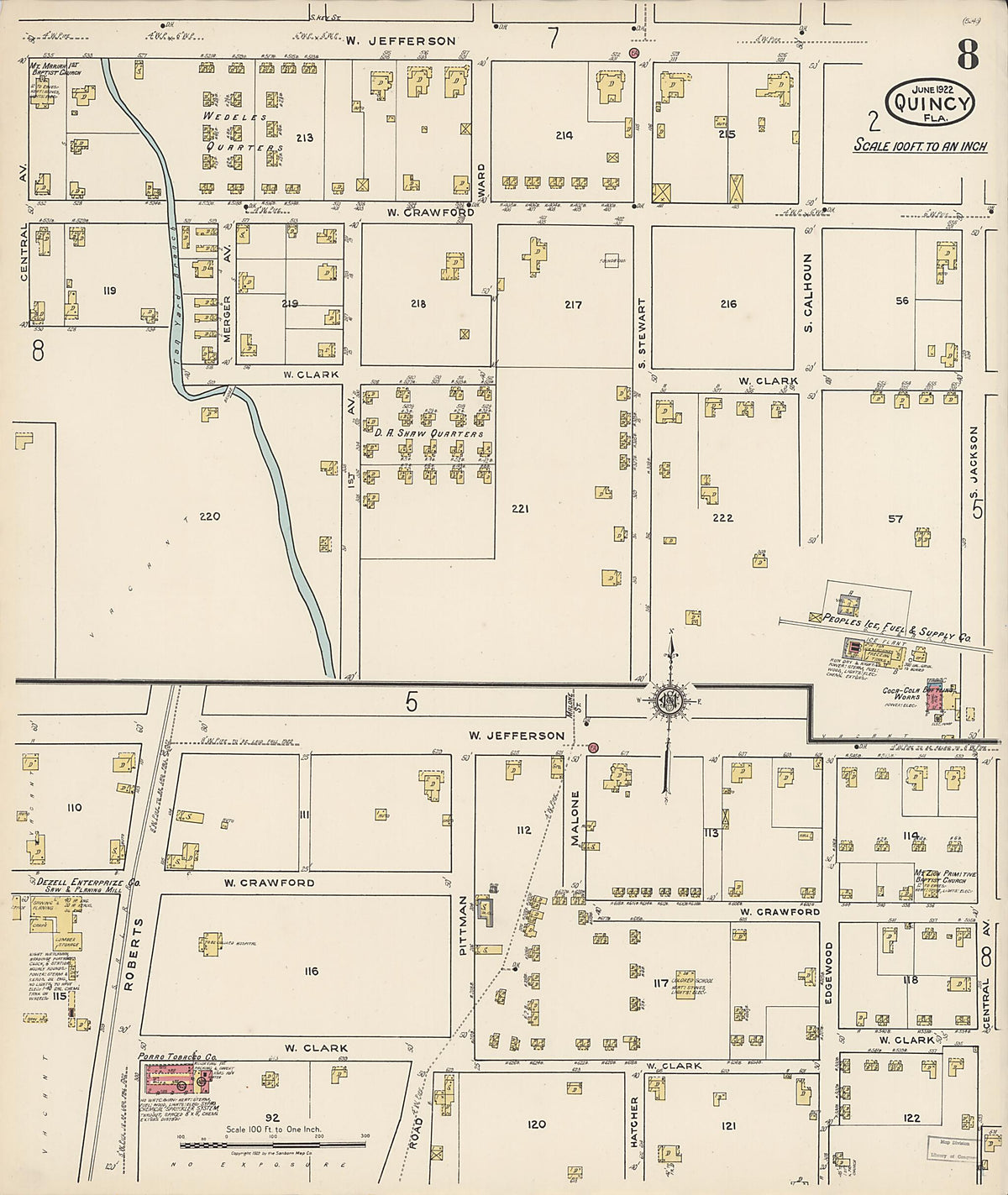 Quincy, Gadsden County, Florida 1922 (Sheet 8 of 11) by Relic Map Company