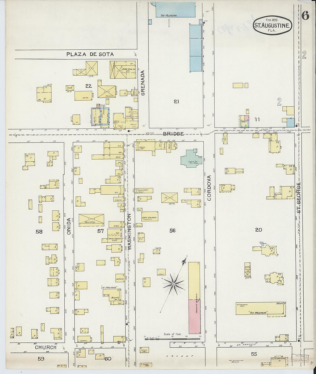 This old map of Saint Augustine, Saint John&