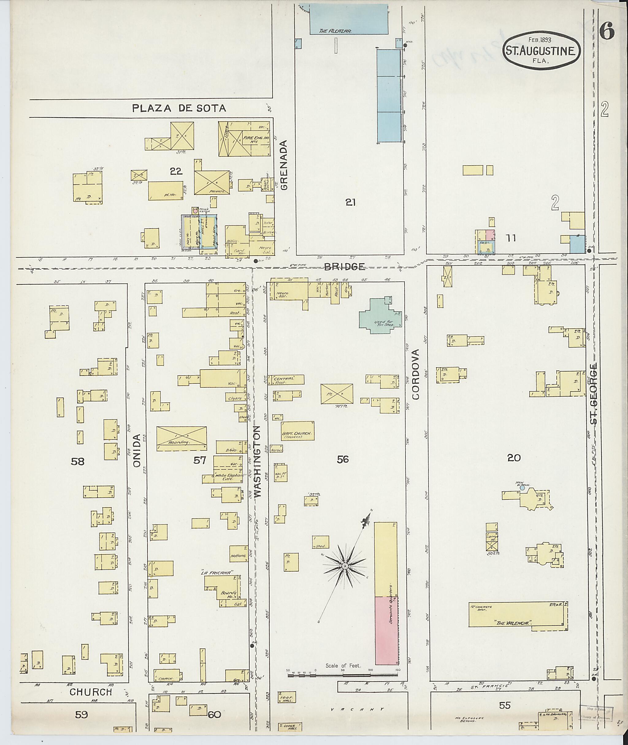 This old map of Saint Augustine, Saint John&