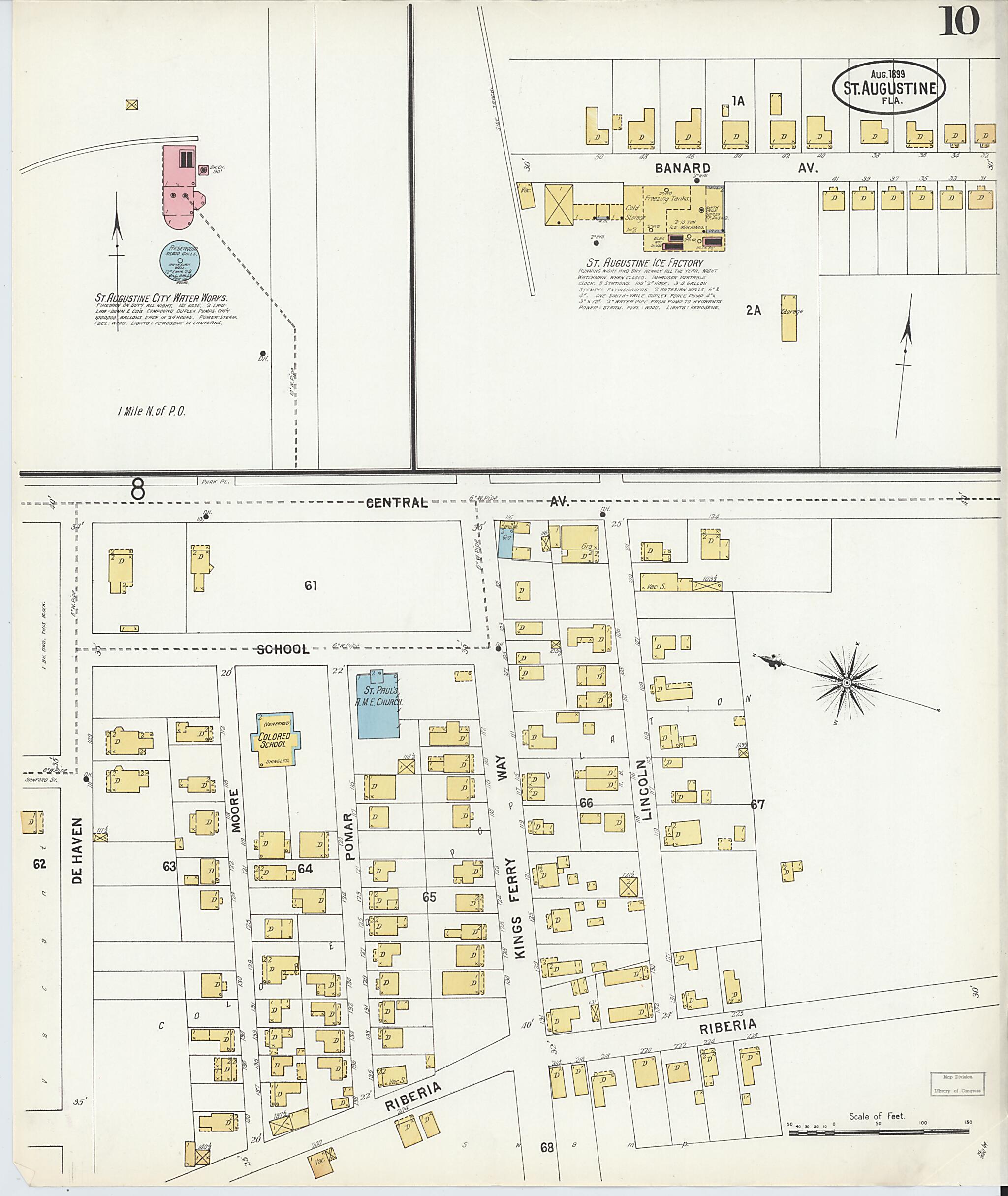 This old map of Saint Augustine, Saint John&