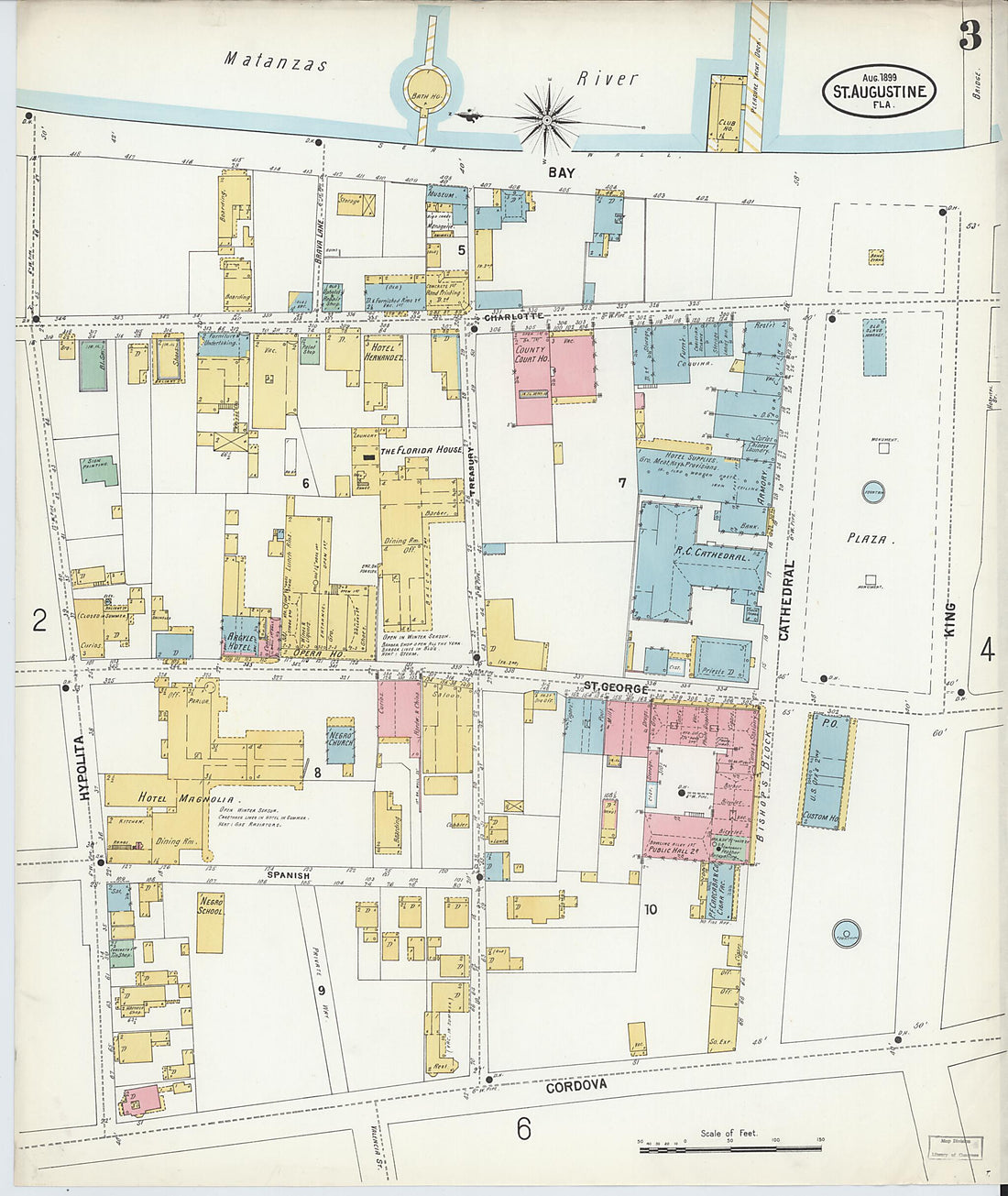 This old map of Saint Augustine, Saint John&