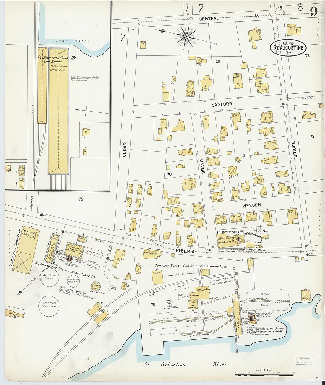 This old map of Saint Augustine, Saint John&