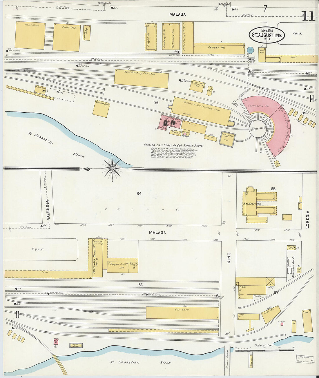 This old map of Saint Augustine, Saint John&