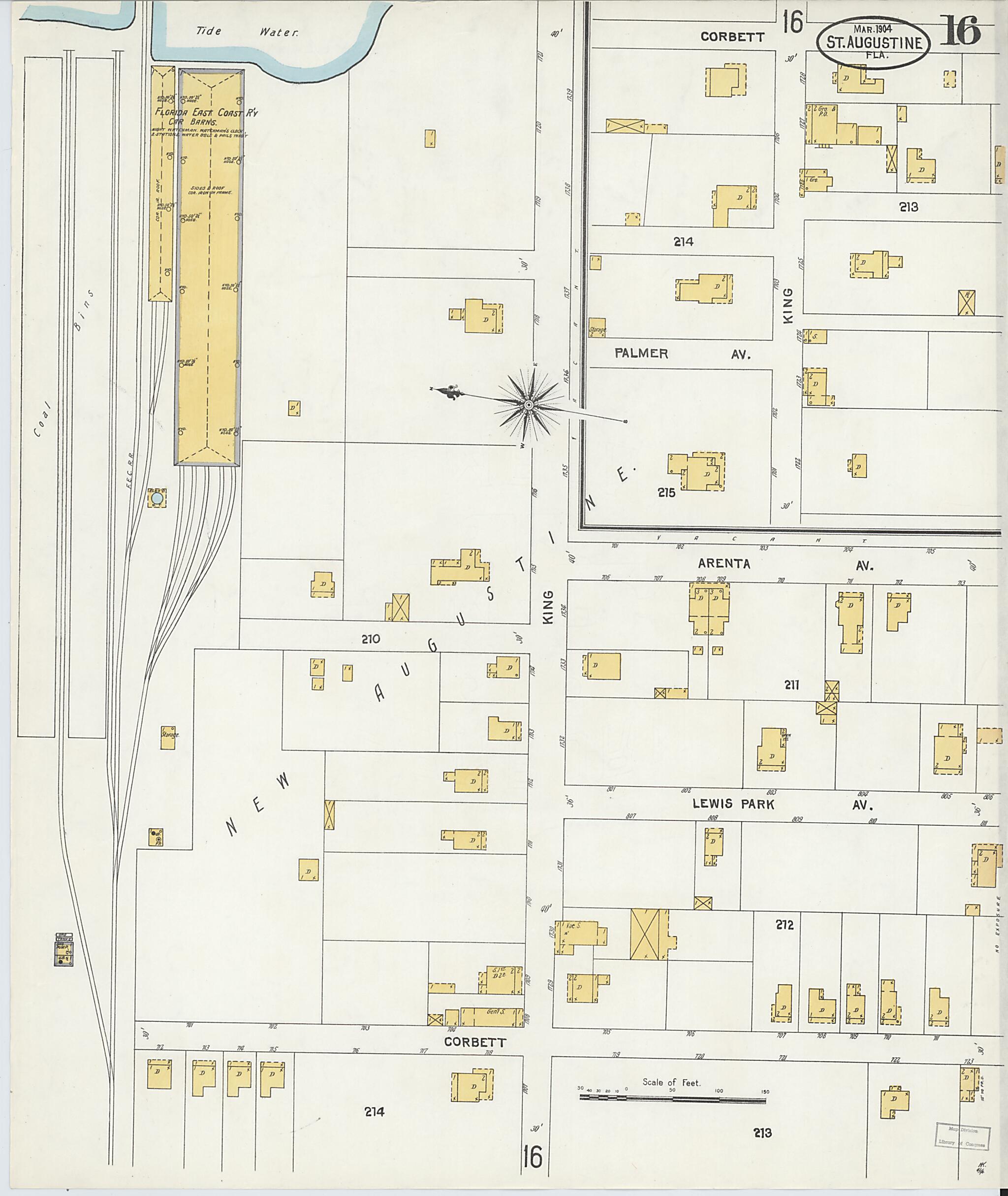 This old map of Saint Augustine, Saint John&