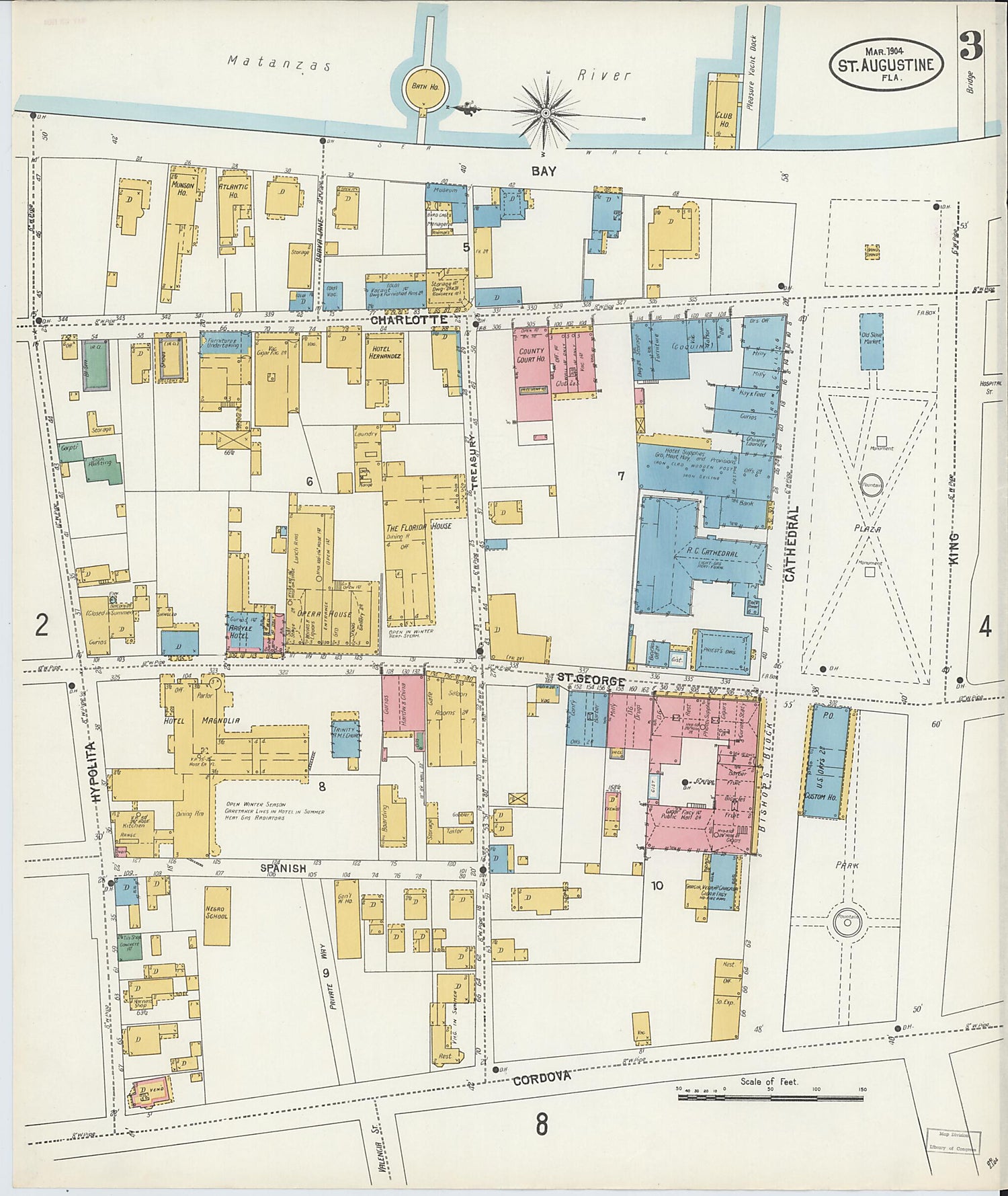 This old map of Saint Augustine, Saint John&