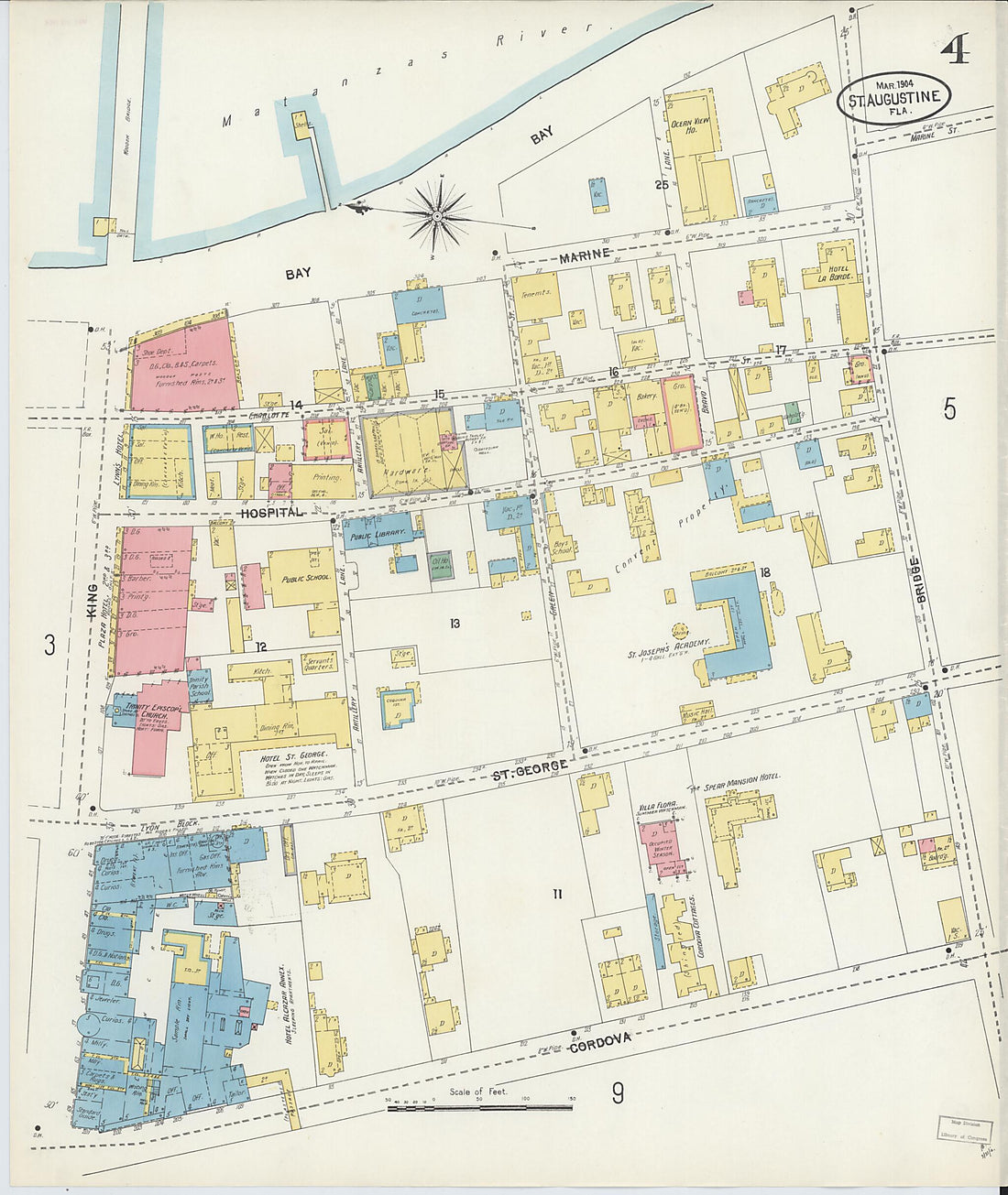 This old map of Saint Augustine, Saint John&