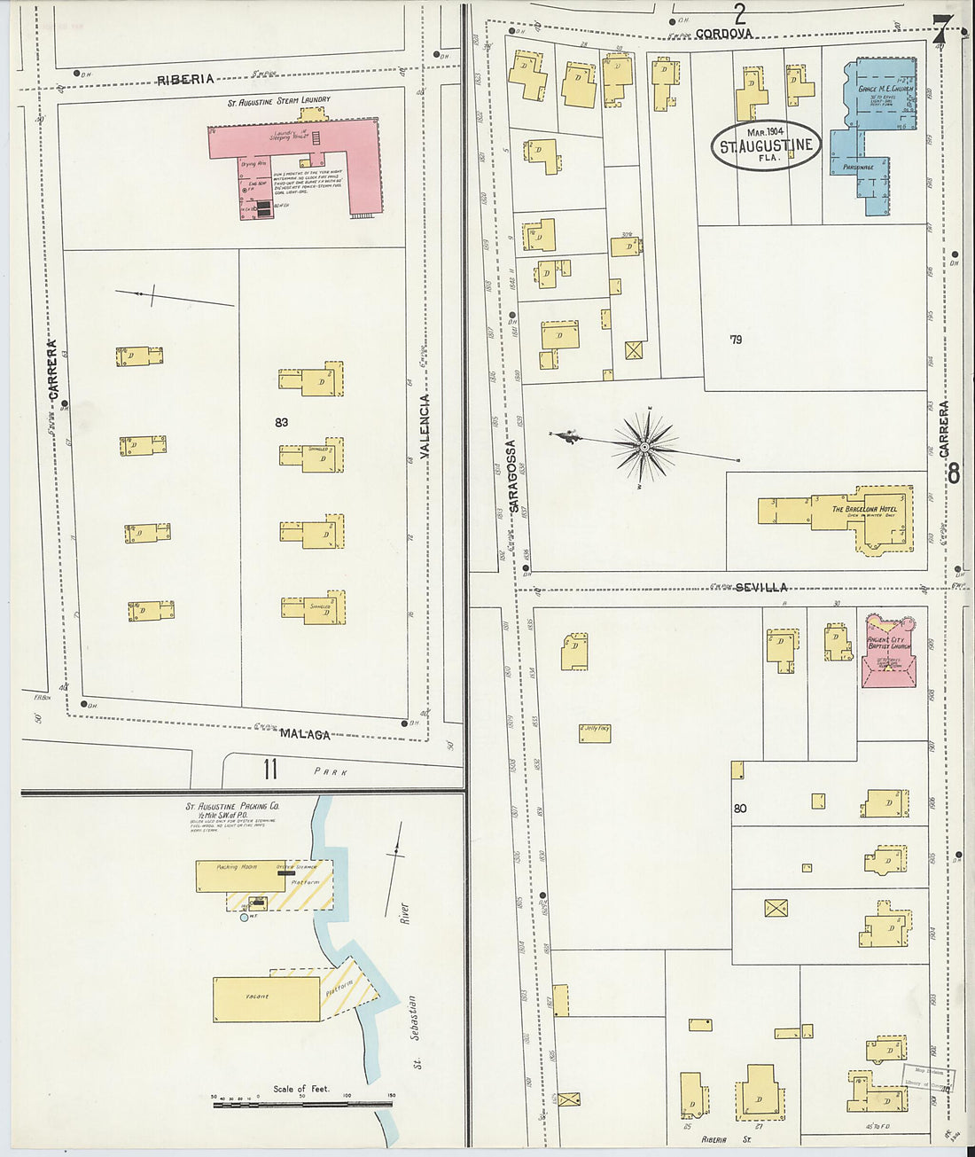 This old map of Saint Augustine, Saint John&