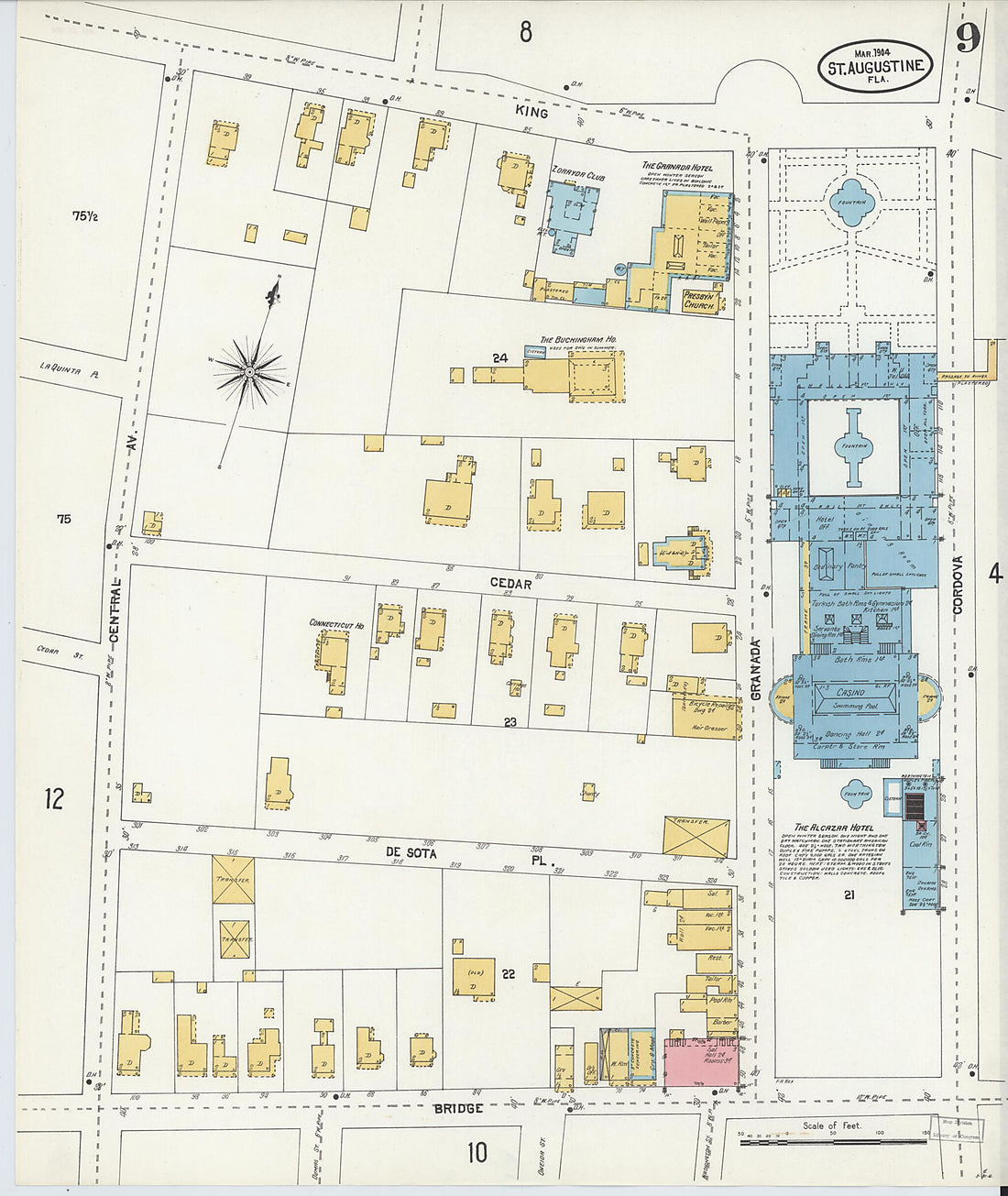 This old map of Saint Augustine, Saint John&