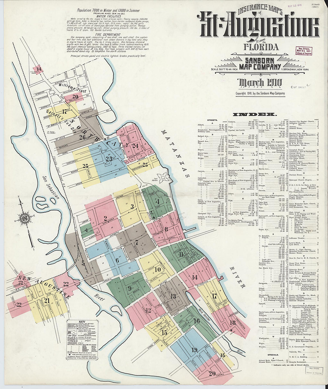 This old map of Saint Augustine, Saint John&