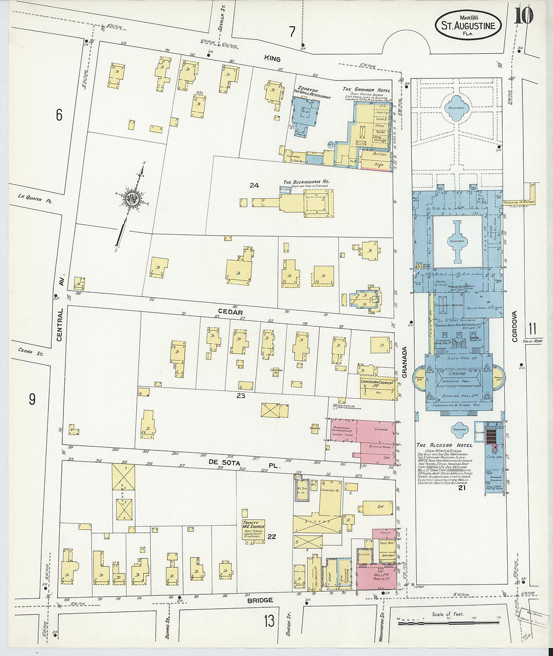 This old map of Saint Augustine, Saint John&