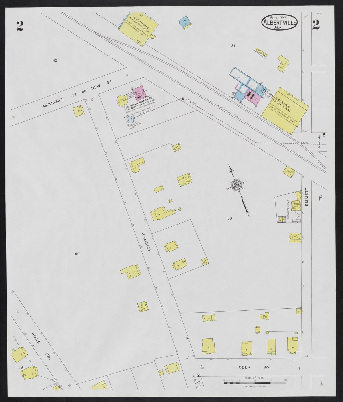 Albertville, Marshall County, Alabama 1927 (Sheet 2 of 8) by Relic Map Company