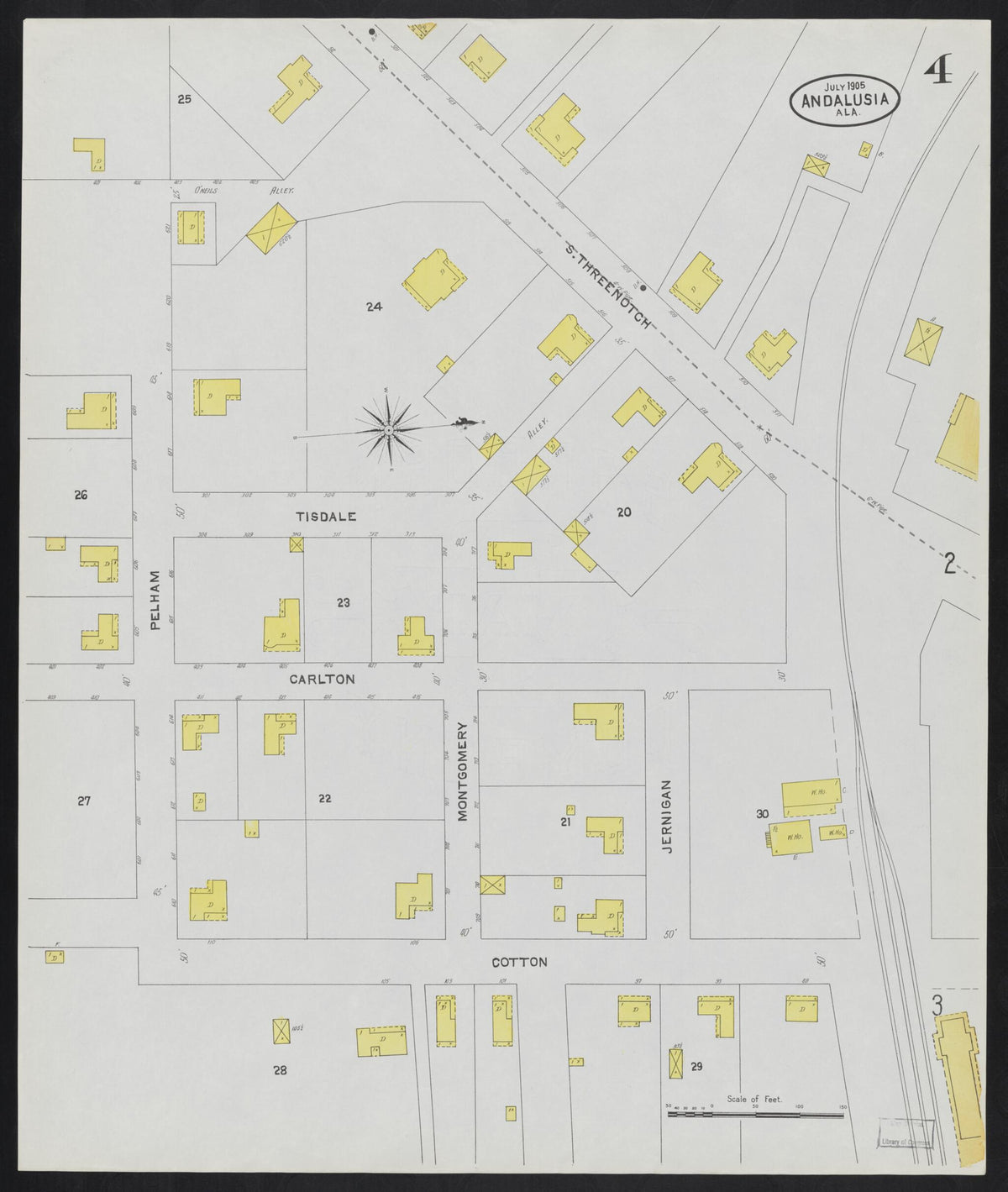 Andalusia, Covington County, Alabama 1905 (Sheet 4 of 4) by Relic Map Company