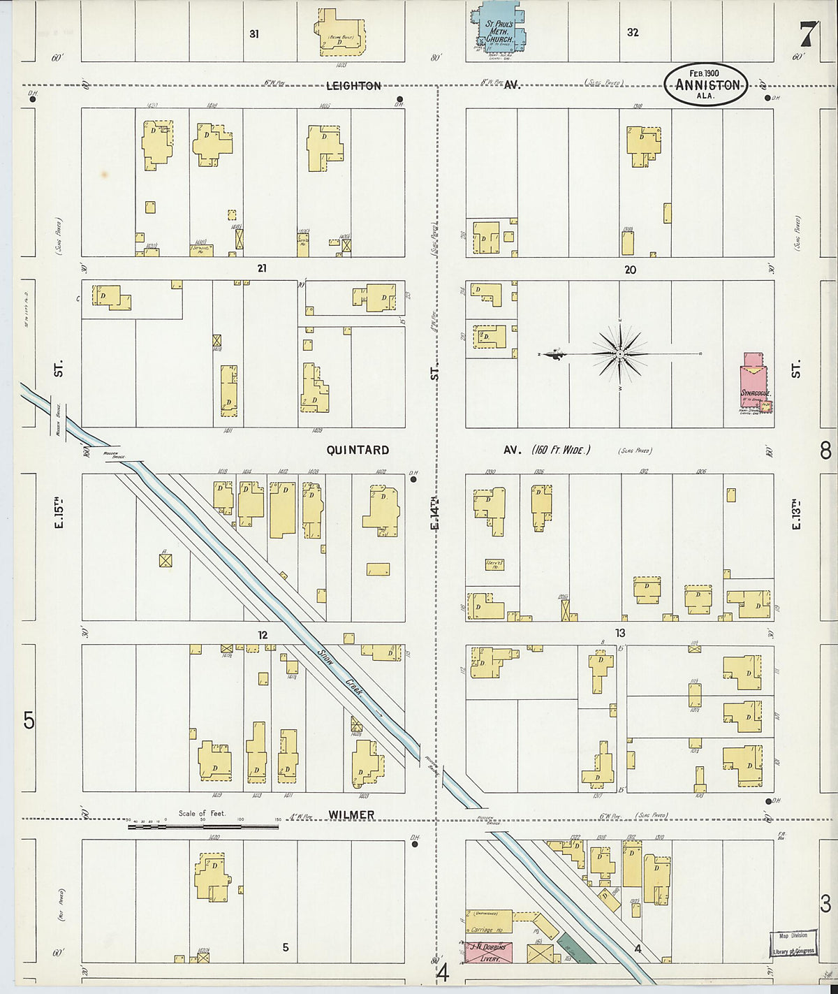 Anniston, Calhoun County, Alabama 1900 (Sheet 7 of 28) by Relic Map Company