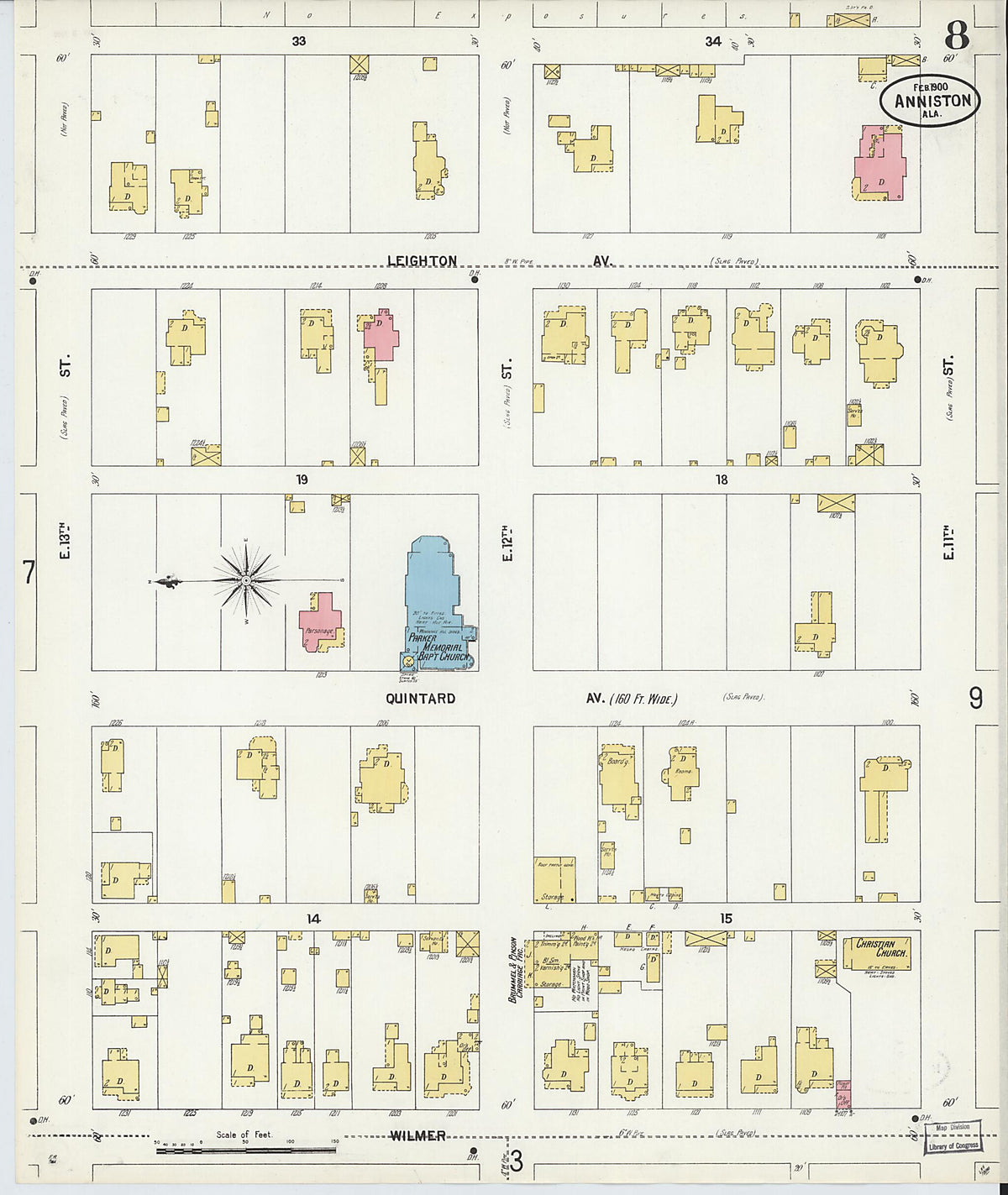 Anniston, Calhoun County, Alabama 1900 (Sheet 8 of 28) by Relic Map Company