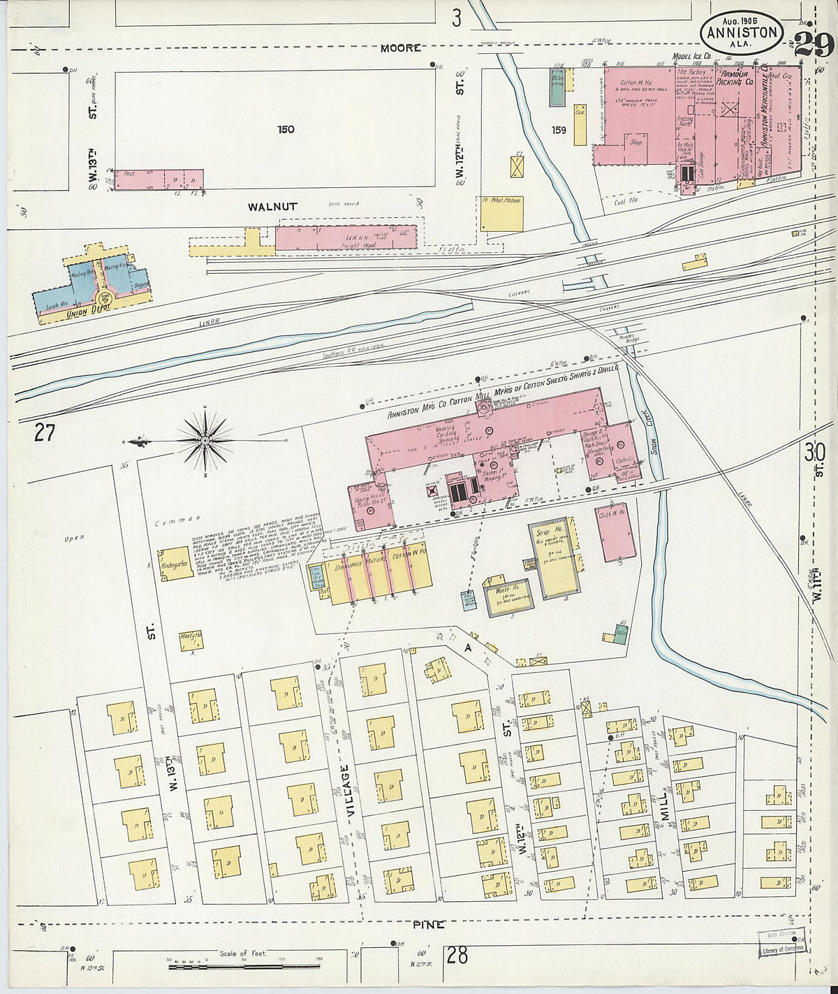 Anniston, Calhoun County, Alabama 1905 (Sheet 29 of 35) by Relic Map Company