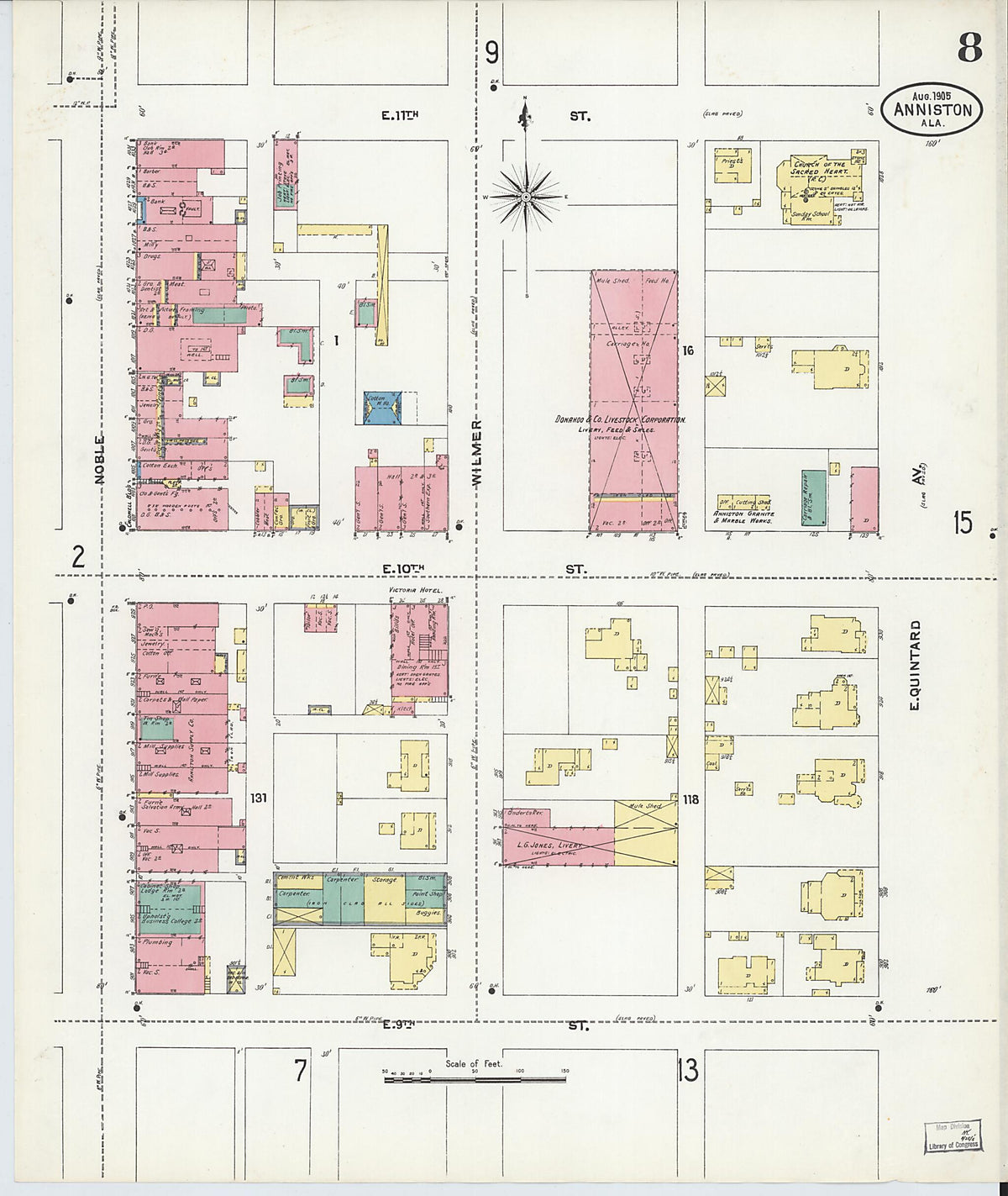 Anniston, Calhoun County, Alabama 1905 (Sheet 8 of 35) by Relic Map Company