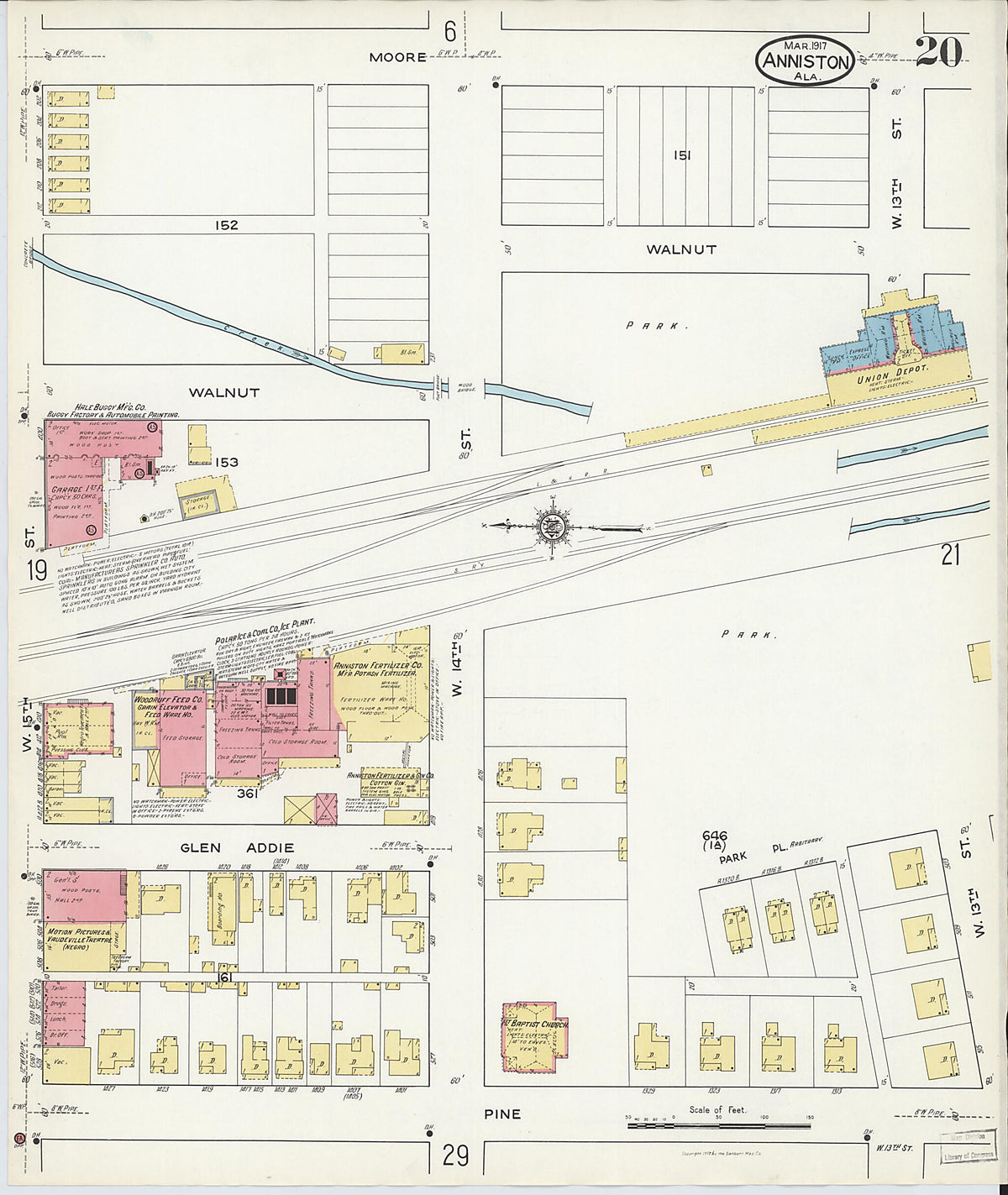 Anniston, Calhoun County, Alabama 1917 (Sheet 19 of 39) by Relic Map Company