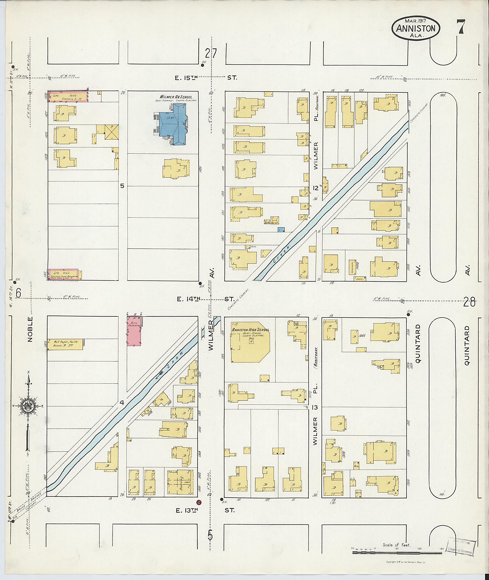 Old Map of Anniston, Calhoun County, Alabama [1917] Anniston, Calhoun ...